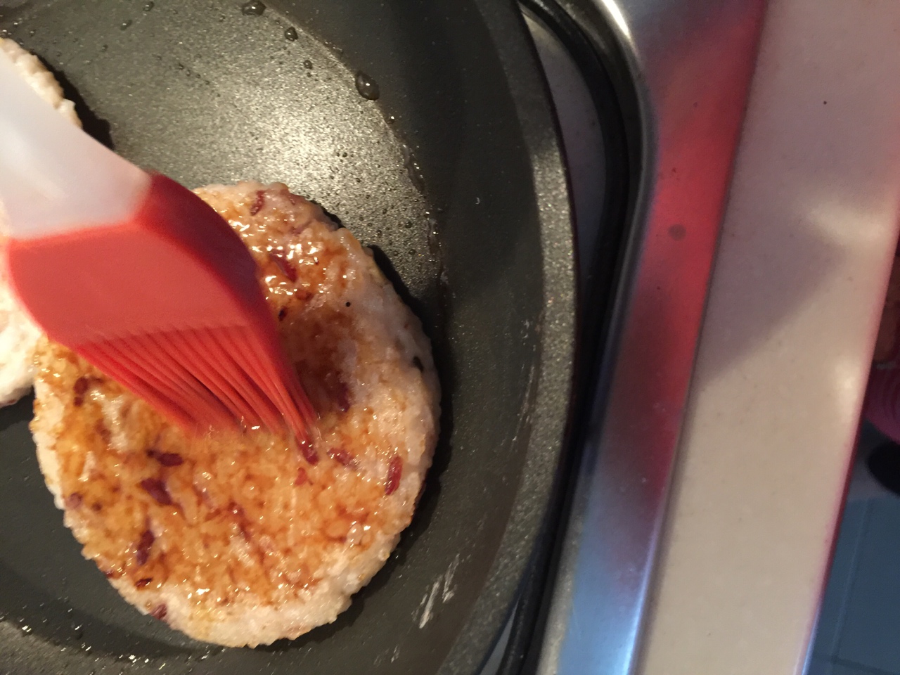 快手早餐—肉松米漢堡的做法 步骤7