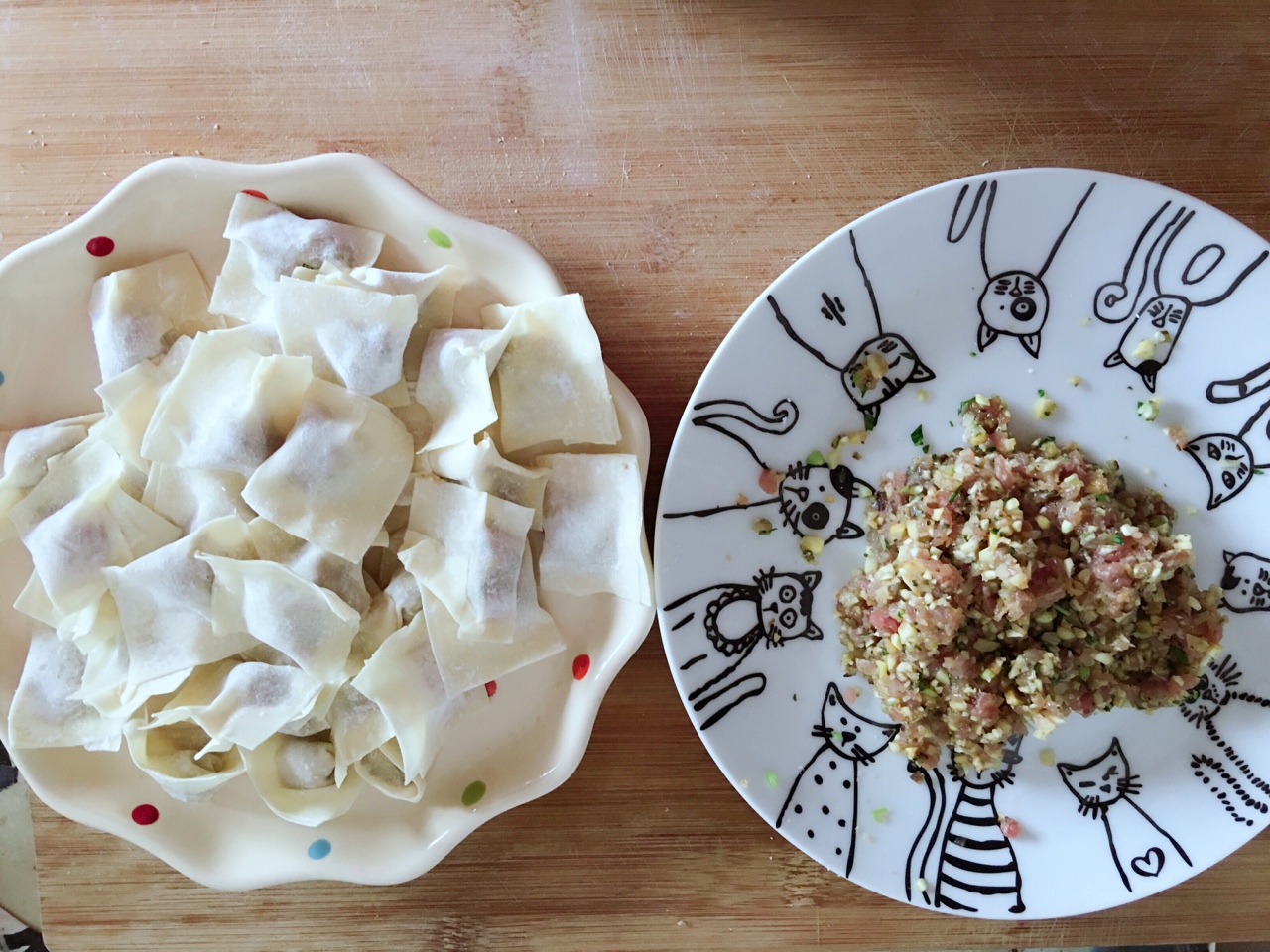 青菜板栗香菇小餛飩寶寶輔食的做法 步骤4
