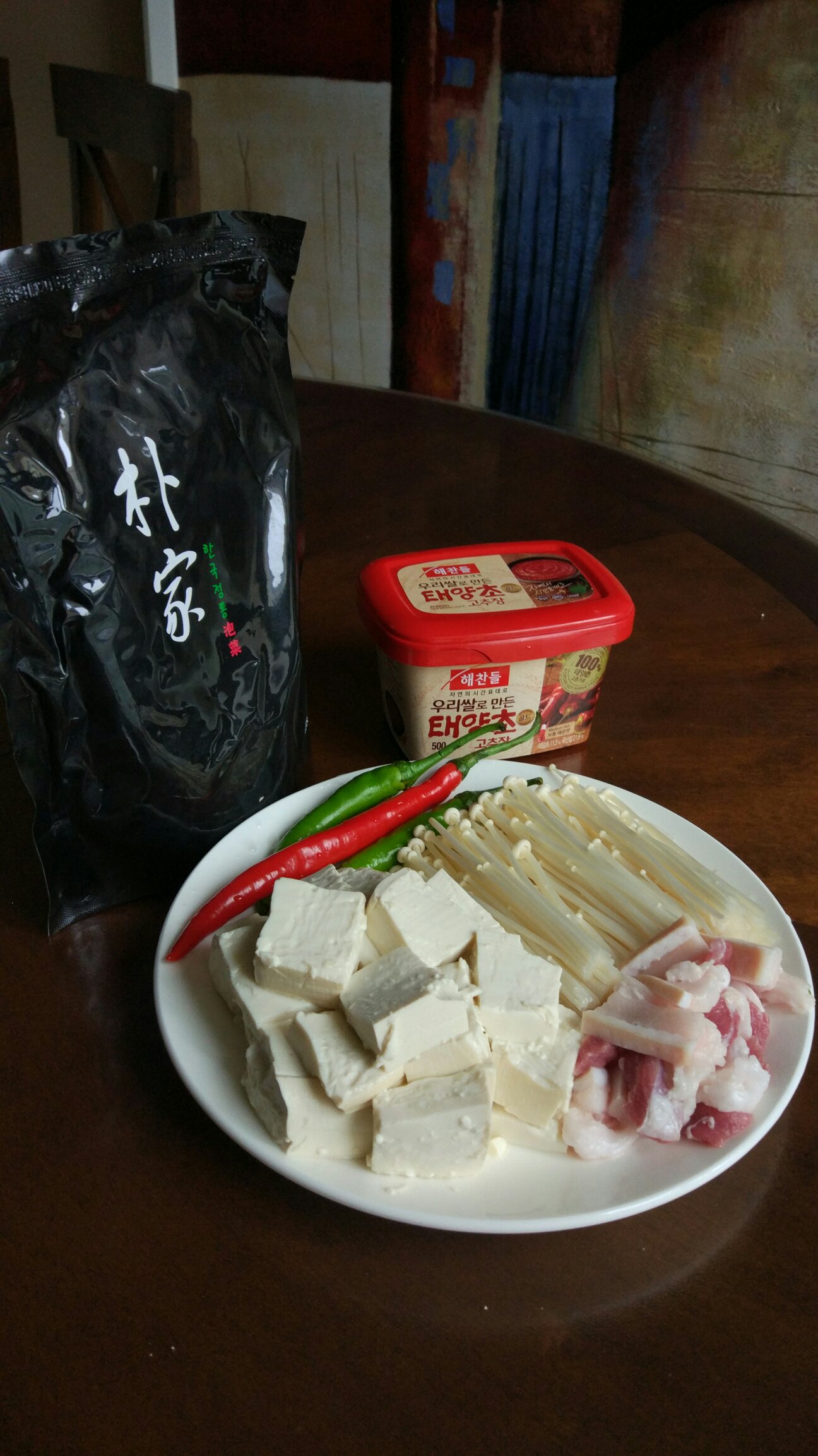 辣白菜豆腐湯的做法 步骤1