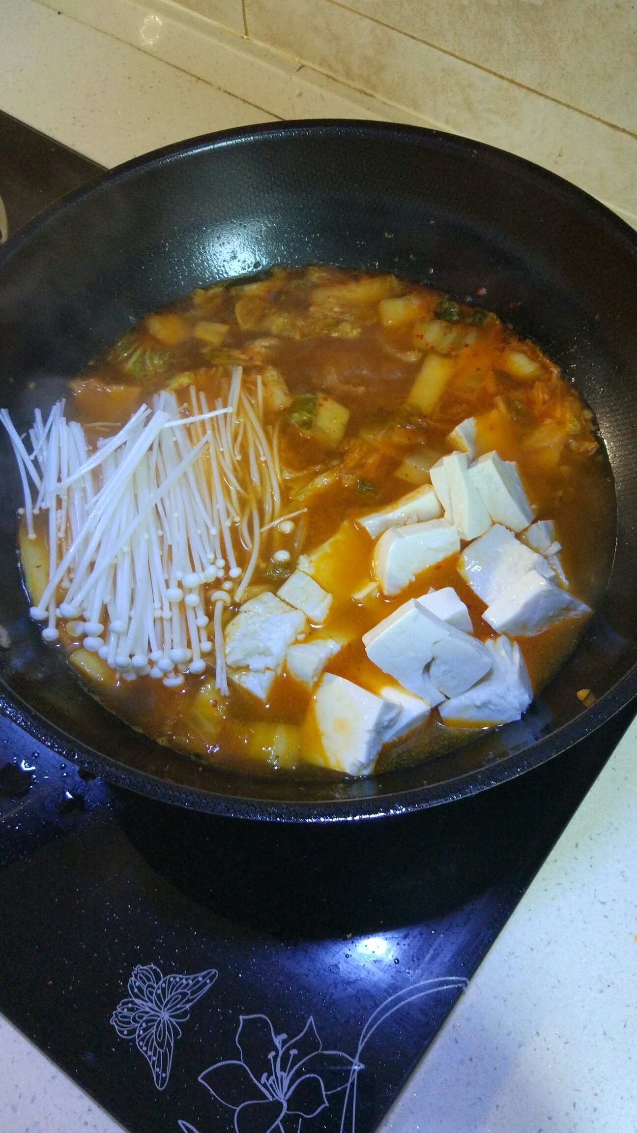 辣白菜豆腐湯的做法 步骤6