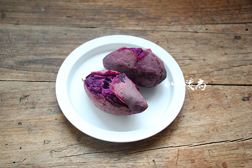 紫薯蜜豆餐包的做法 步骤1
