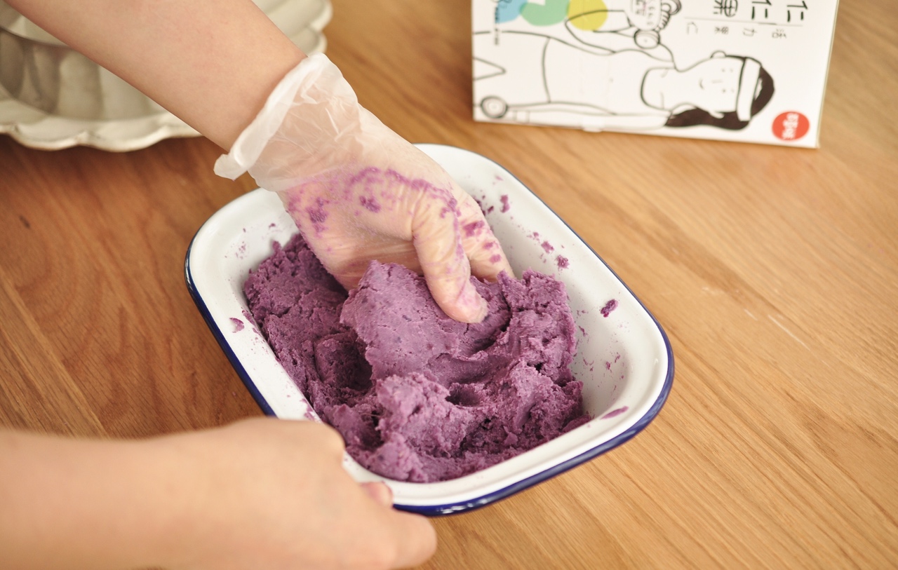酸奶淋繽紛水果紫薯環的做法 步骤5
