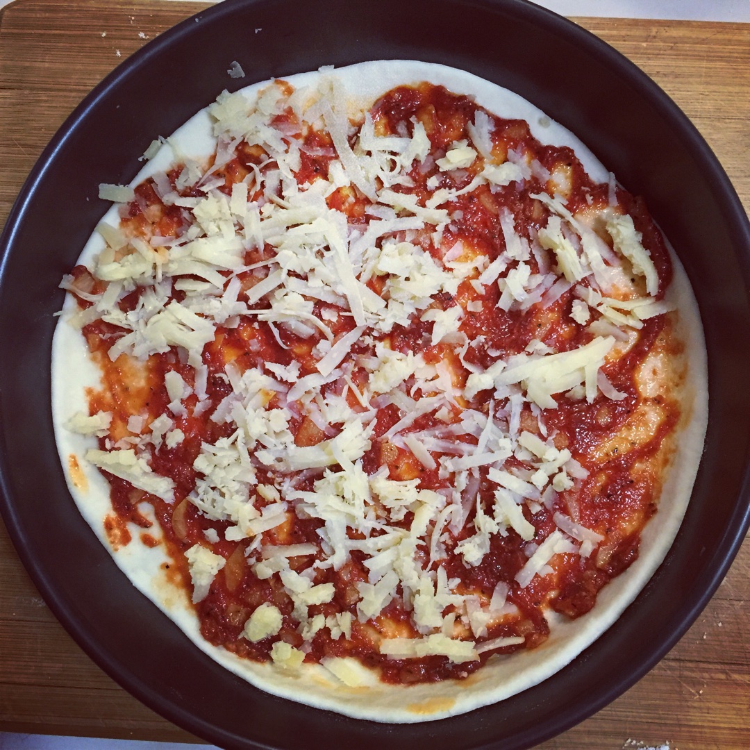 超級快手的蔬菜乳酪披薩的做法 步骤3