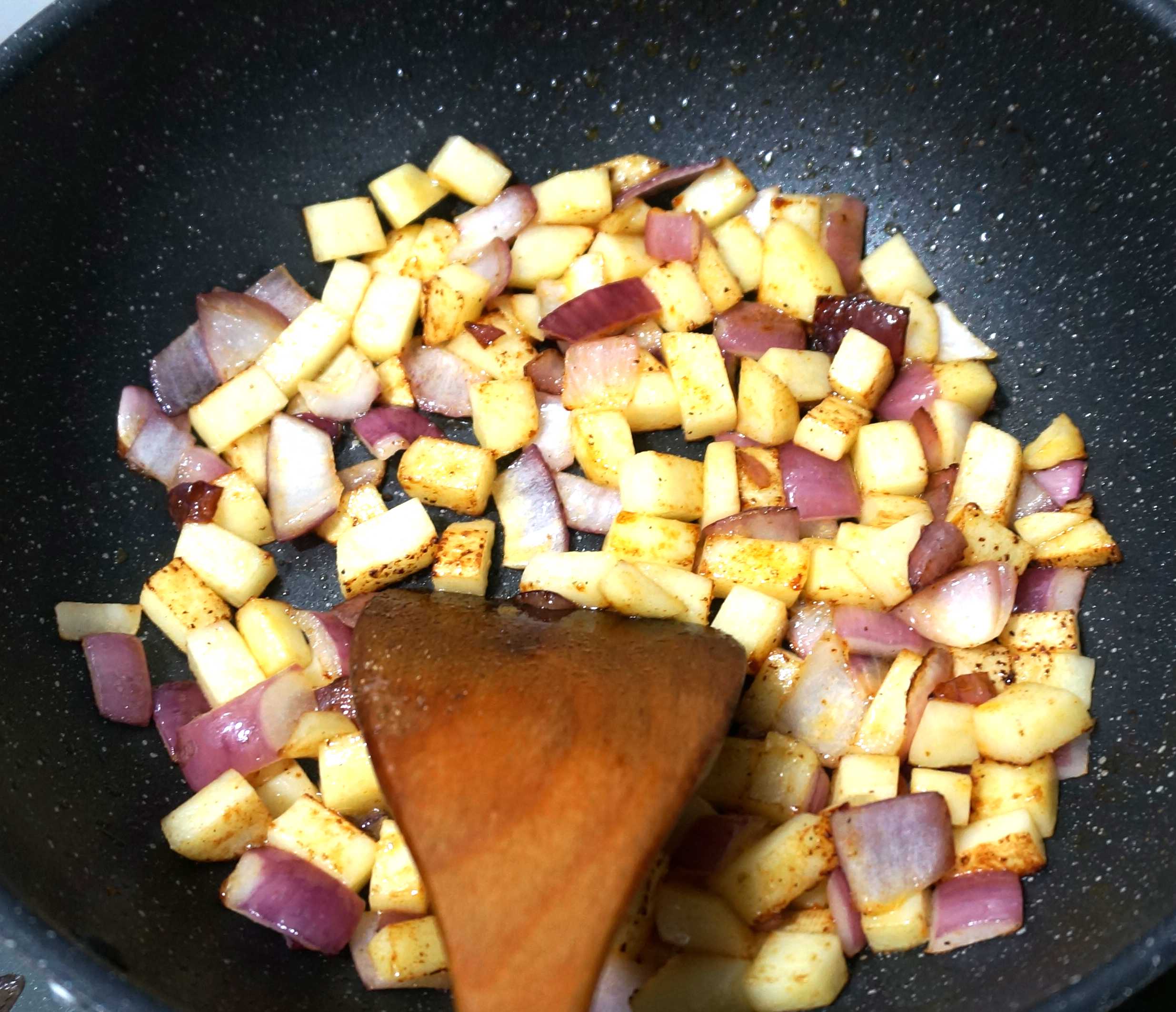 培根菠菜土豆派的做法 步骤2
