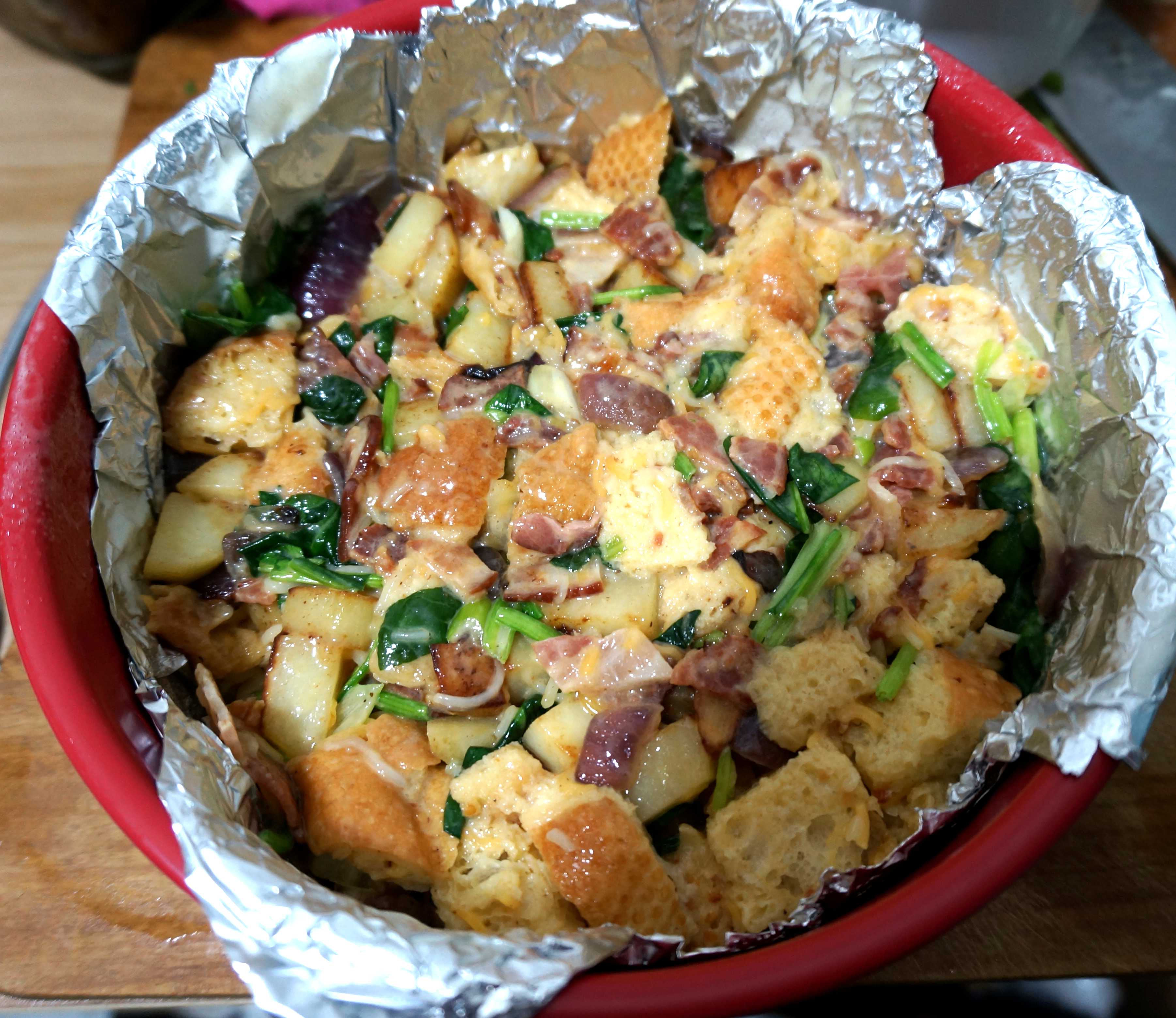 培根菠菜土豆派的做法 步骤5