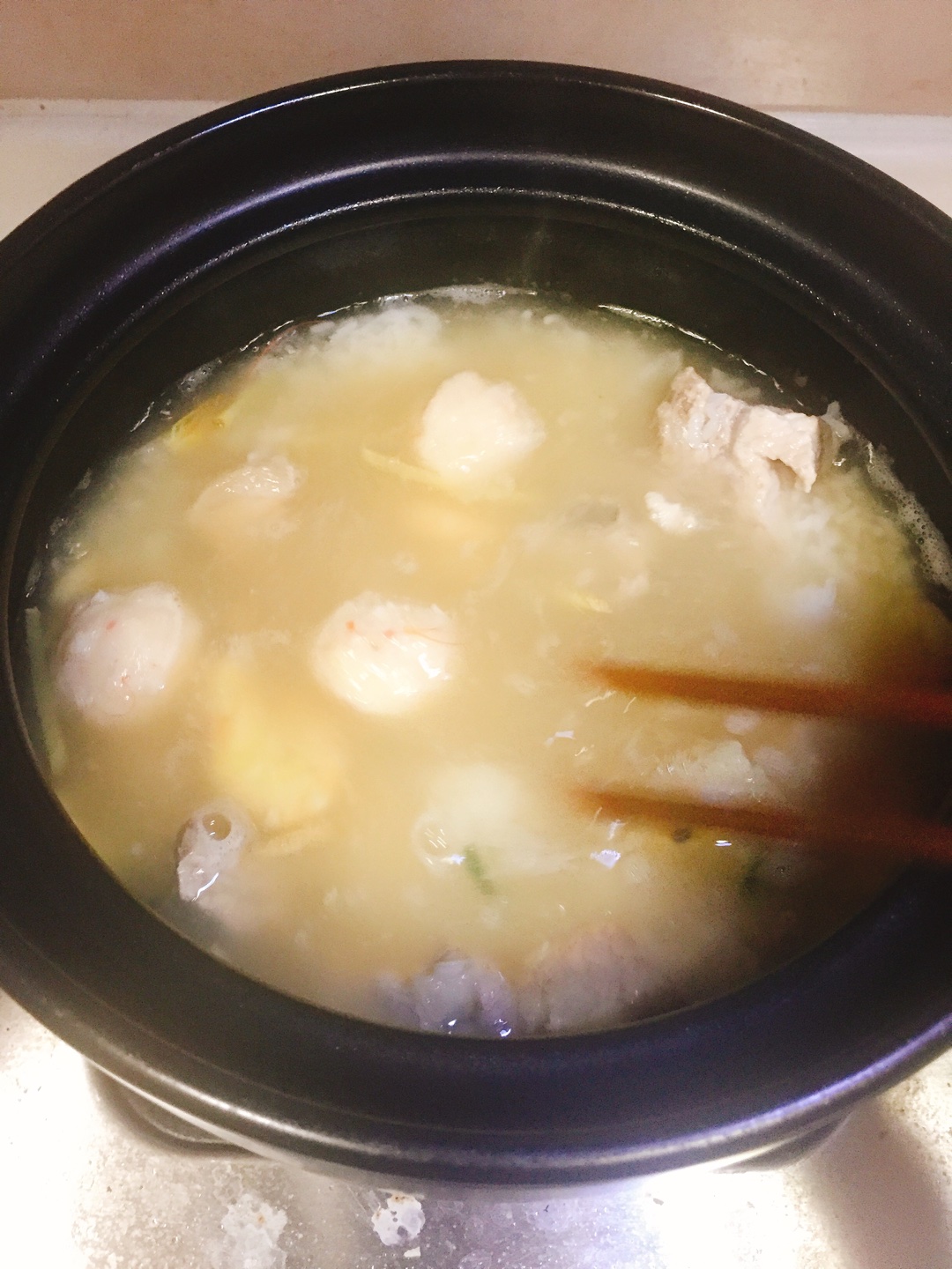 林師傅-海蝦丸海鮮砂鍋粥的做法 步骤4