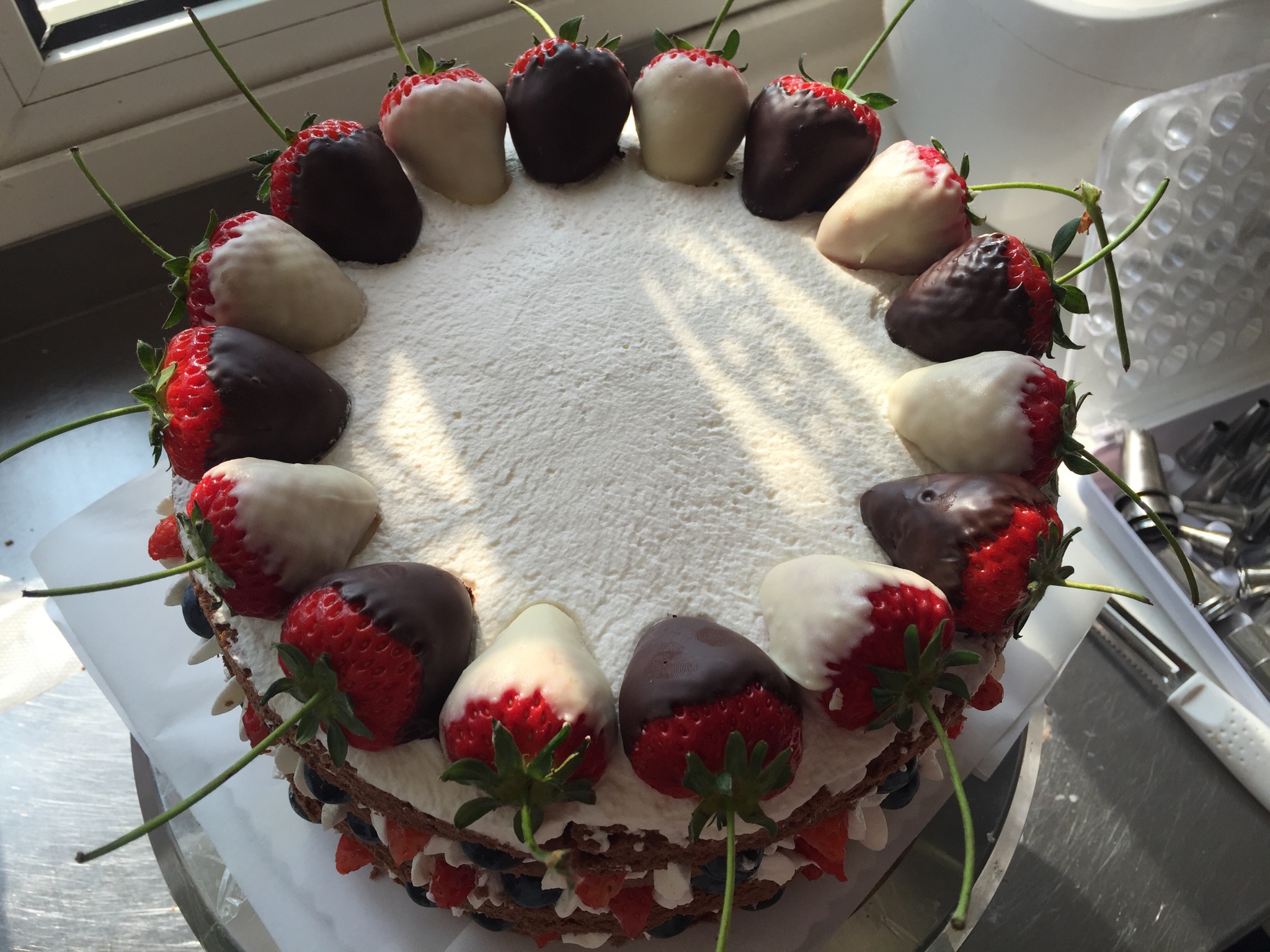 草莓巧克力裸蛋糕的做法 步骤13