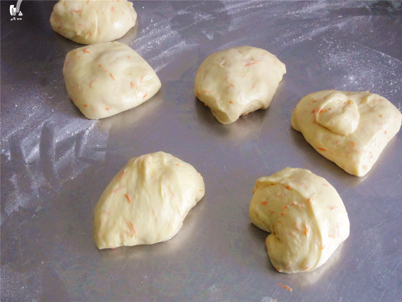 胡蘿卜奶油小面包的做法 步骤7
