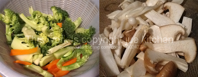 味噌拌蔬菜和菌菇的做法 步骤1