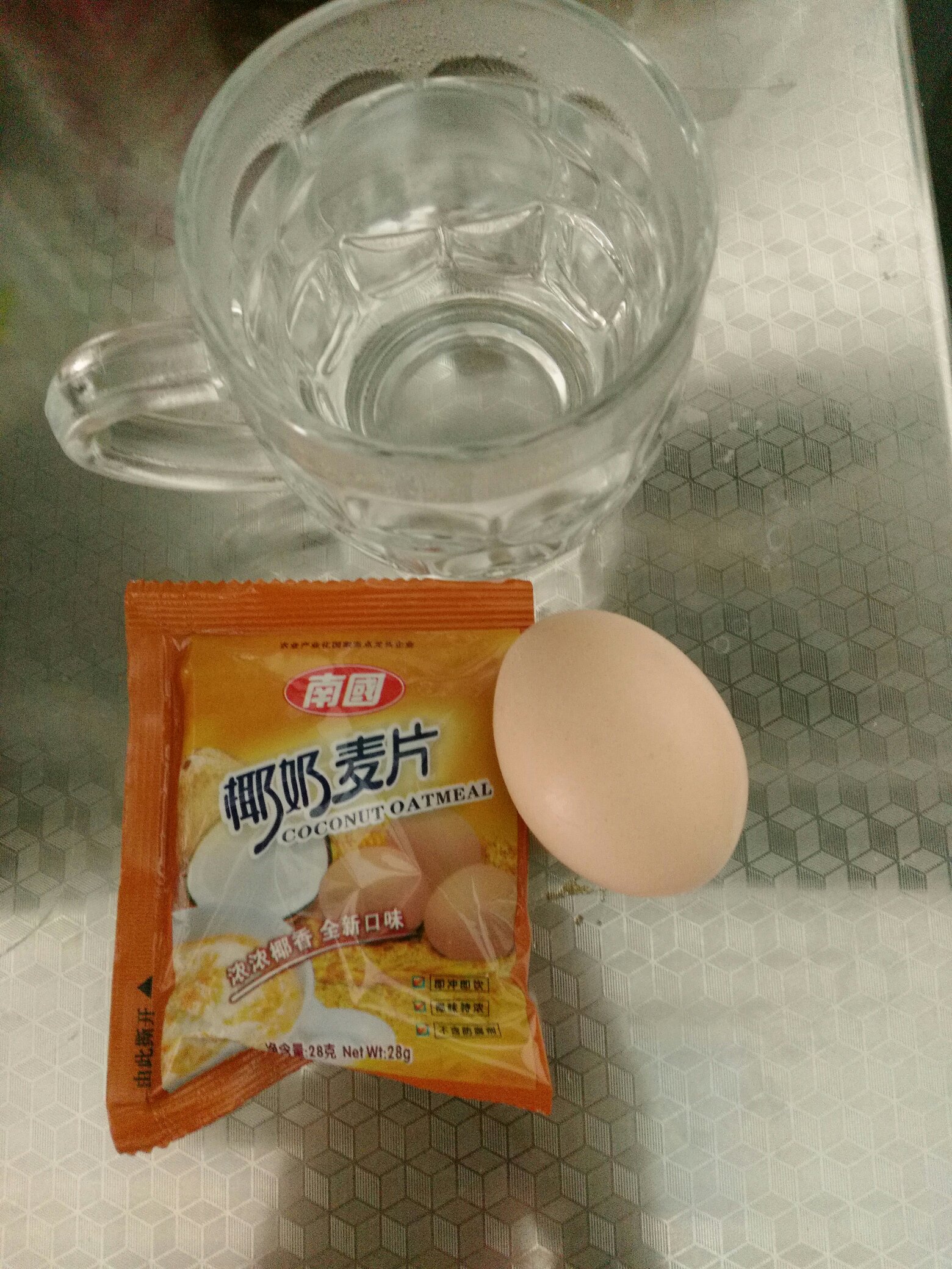 快手早餐—雞蛋麥片的做法 步骤1
