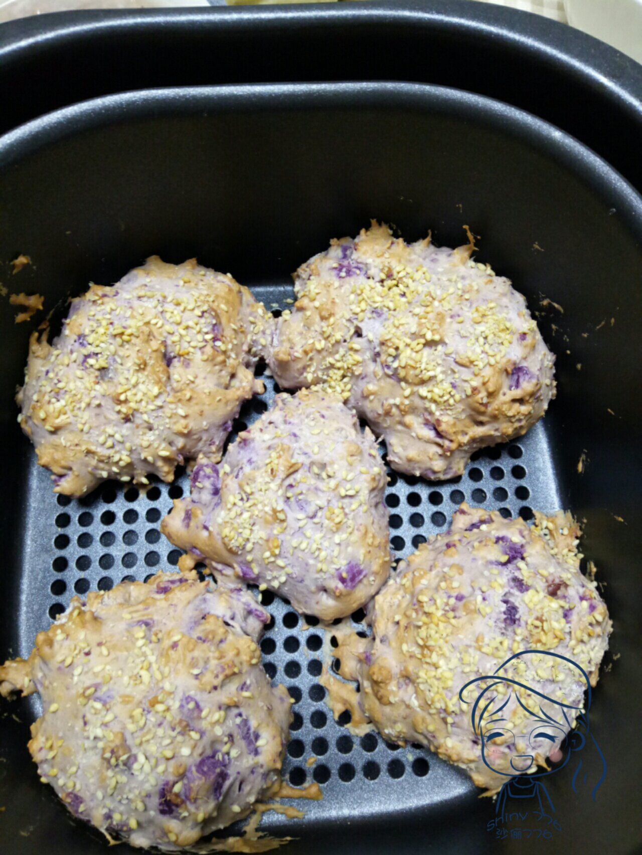 快手紫薯松餅的做法 步骤1