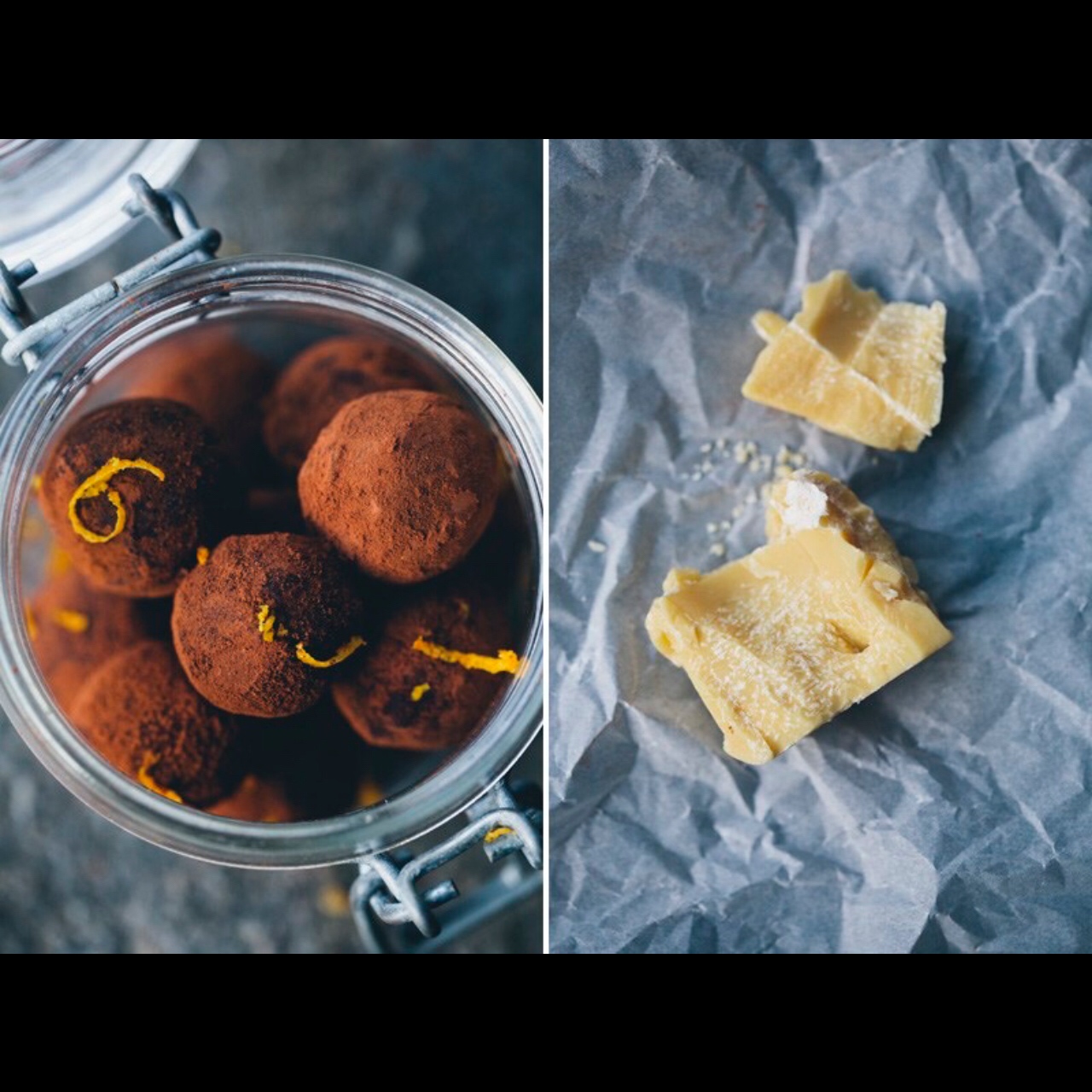 【GKS】低卡橙姜海鹽松露巧克力 Cacao Butter Truffles with Orange & Ginger的做法 步骤1