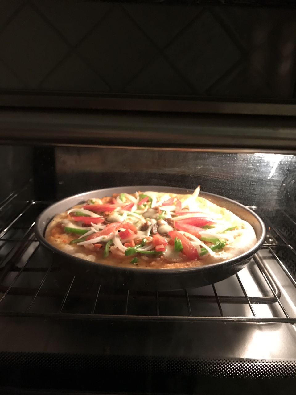 自制培根火腿披薩的做法 步骤8