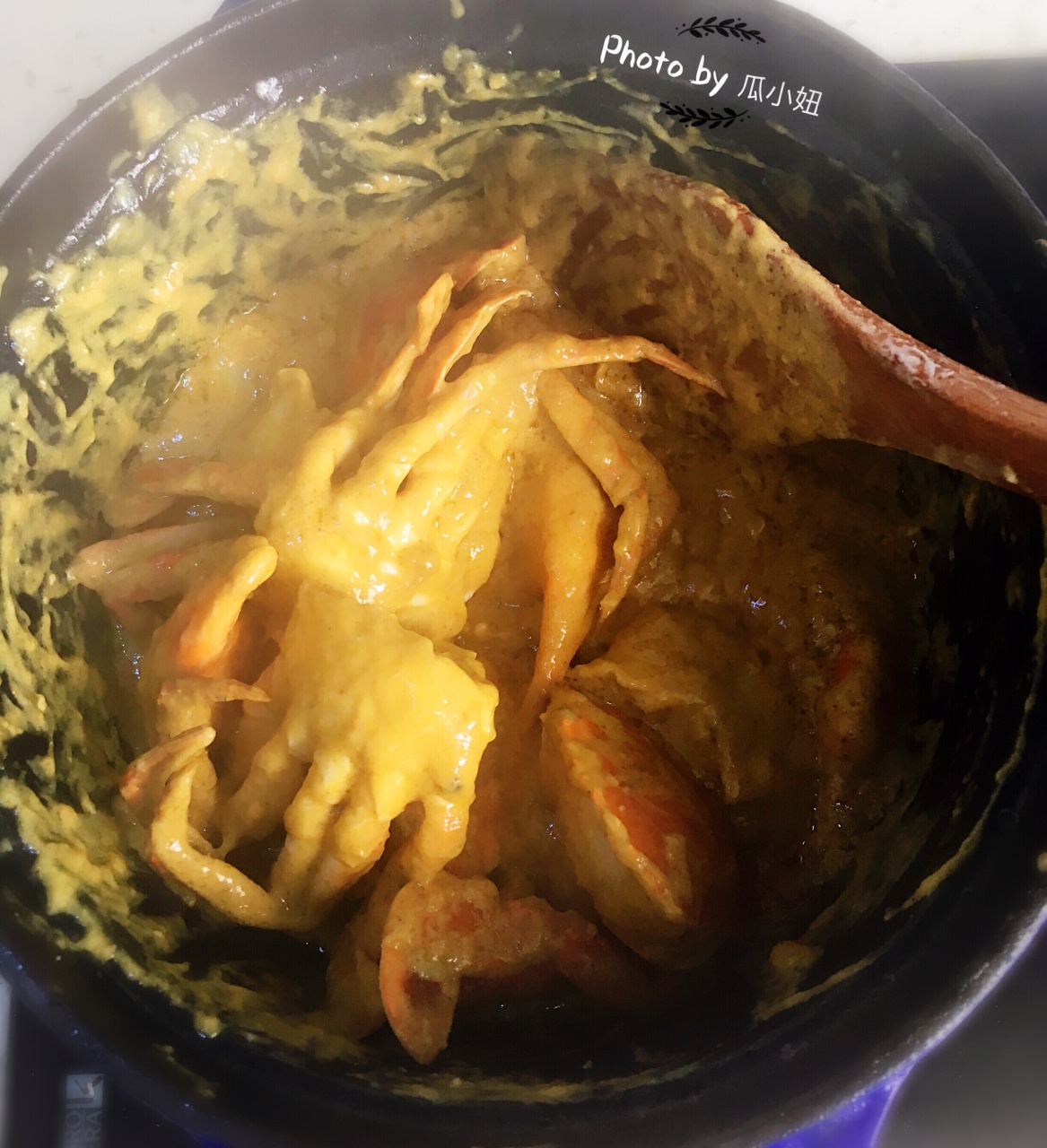 椰漿咖喱蟹的做法 步骤9