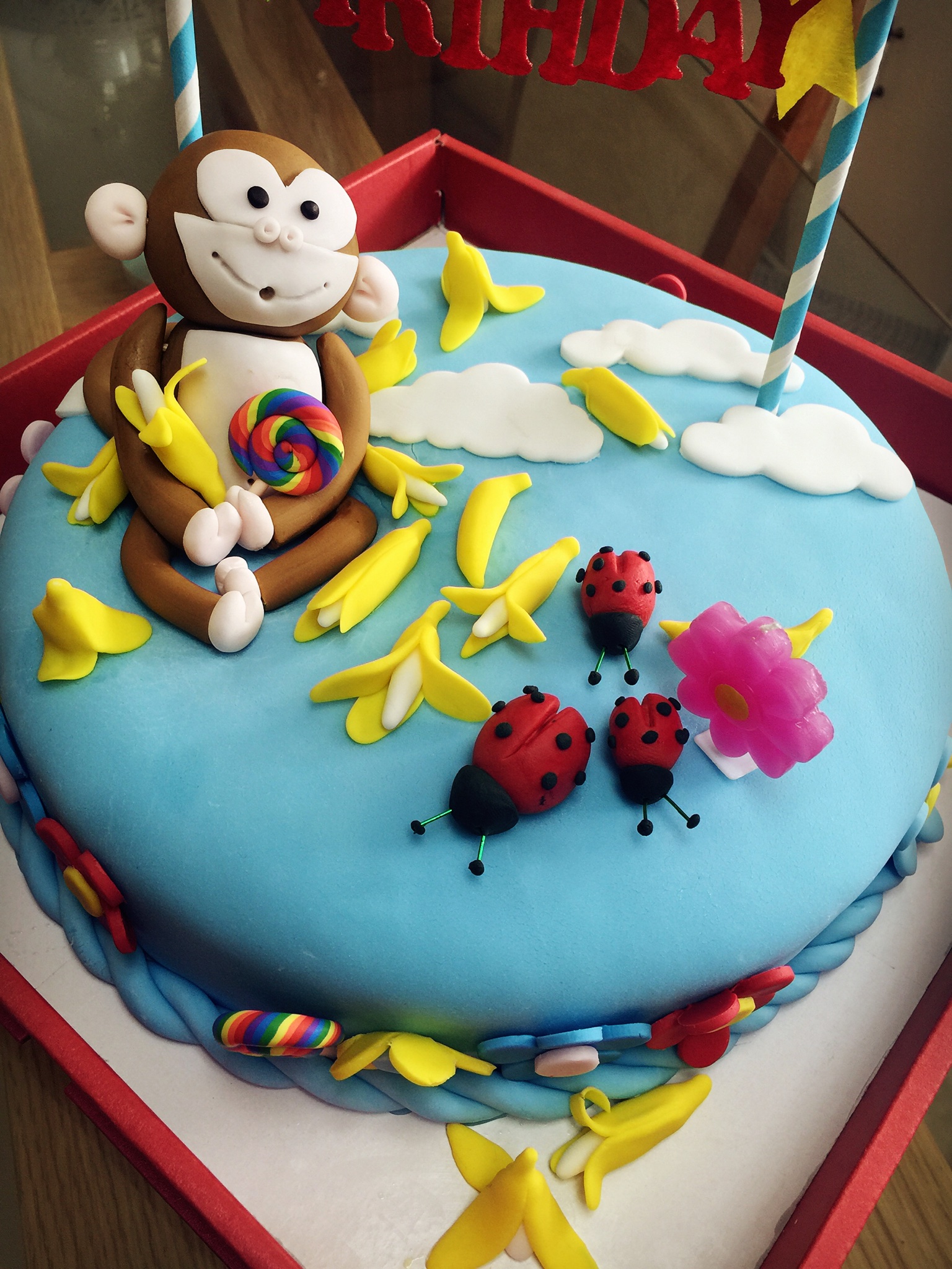 可愛的小猴子翻糖蛋糕的做法 步骤9