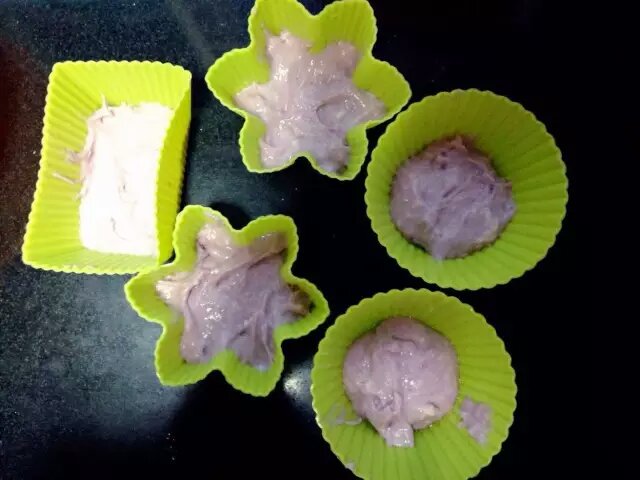 雙色紫薯發糕的做法 步骤5