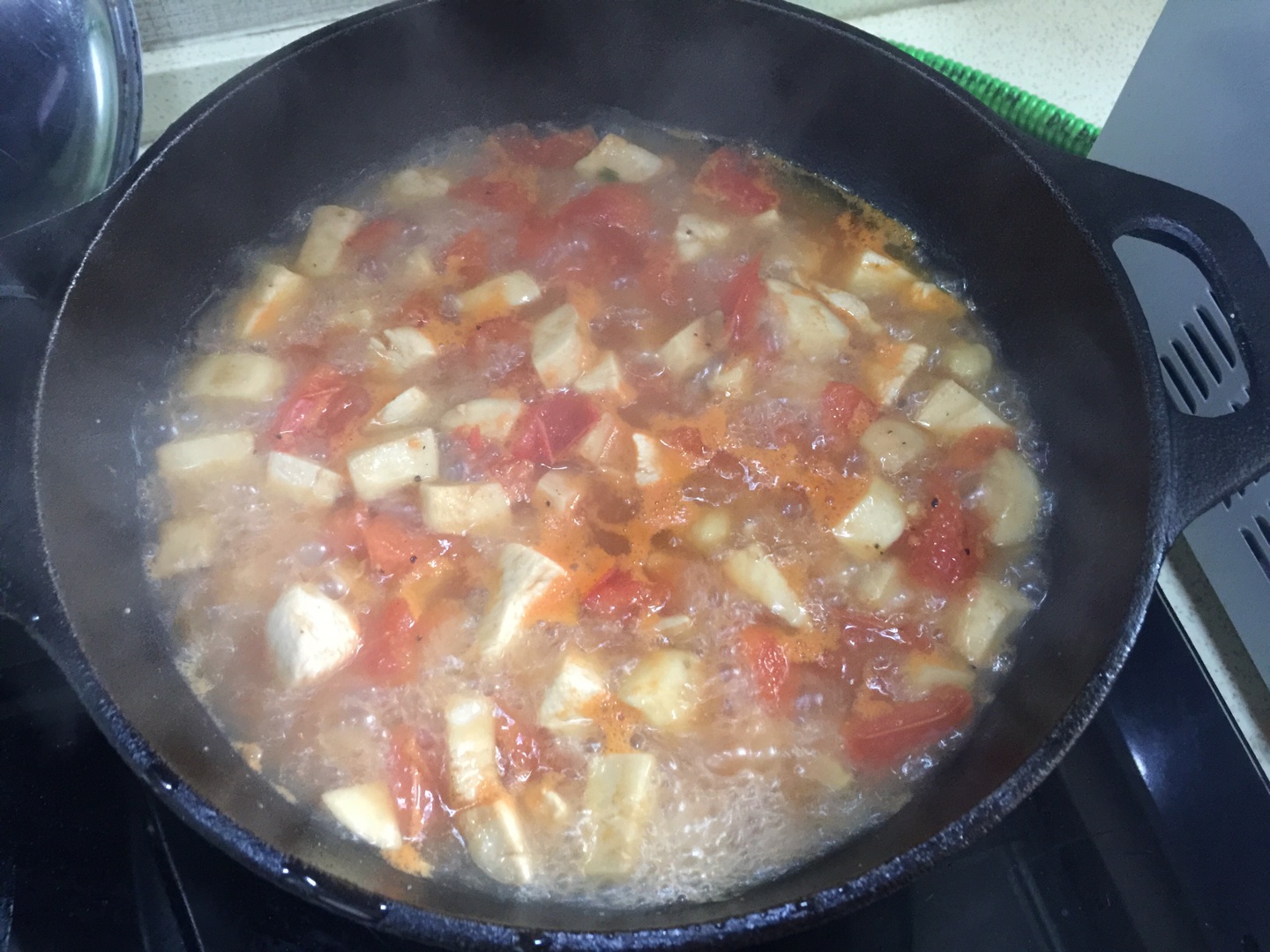 鷹嘴豆雞胸番茄湯（增肌減脂）的做法 步骤4
