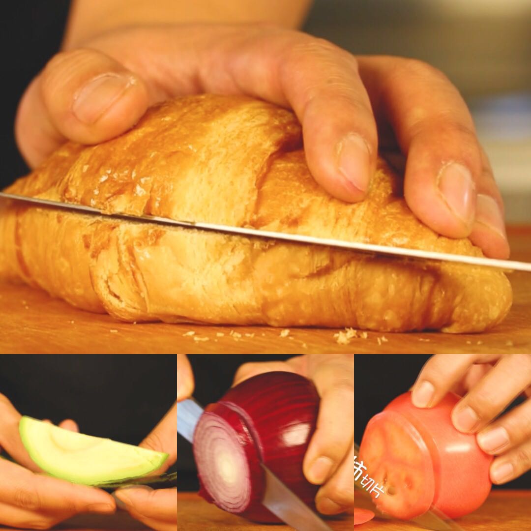 面包“芝心”的擁抱——法風火腿芝心可頌&培根芝心帕尼尼的做法 步骤1