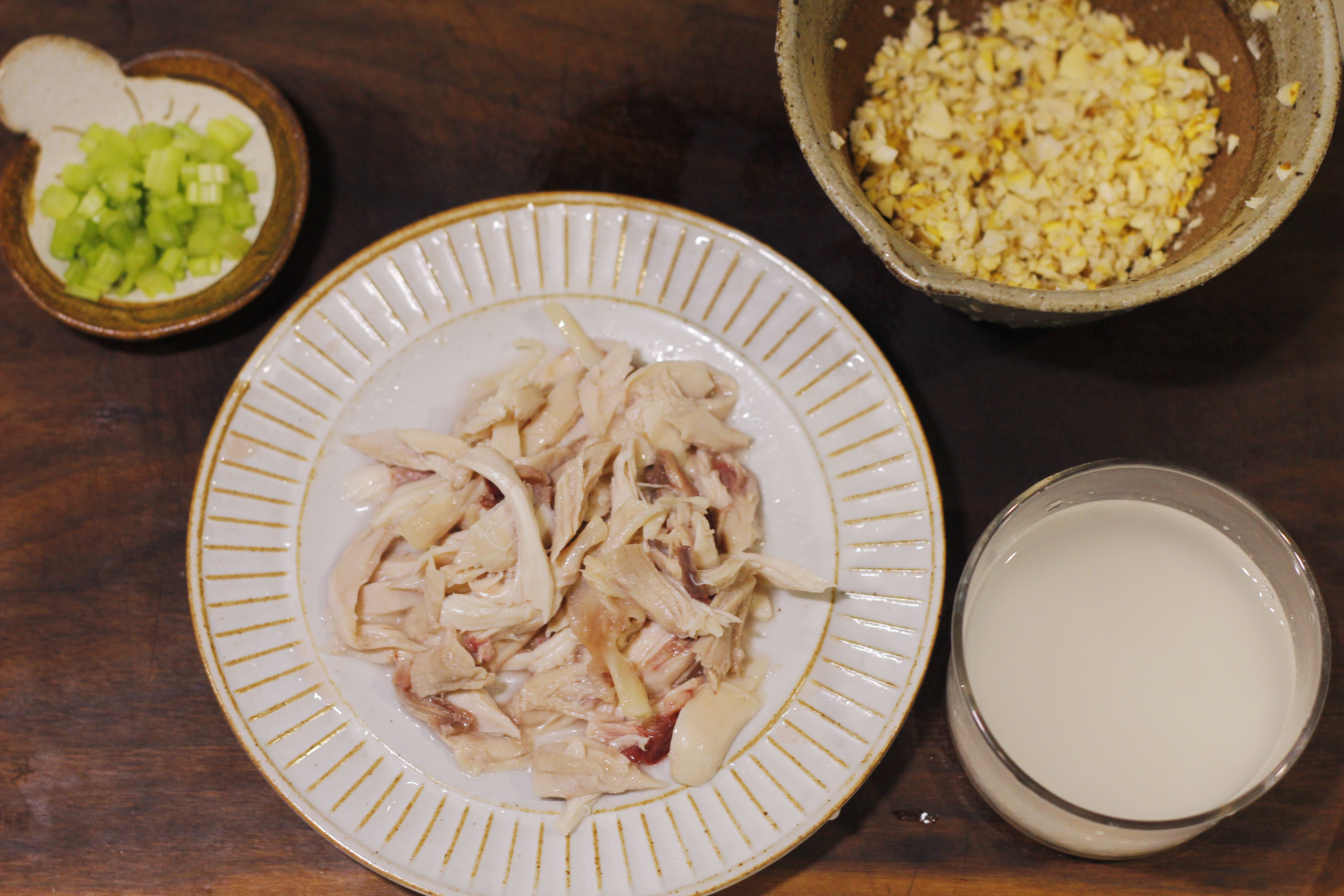 雞絲板栗粥—北鼎K153炖煮壺版本的做法 步骤2