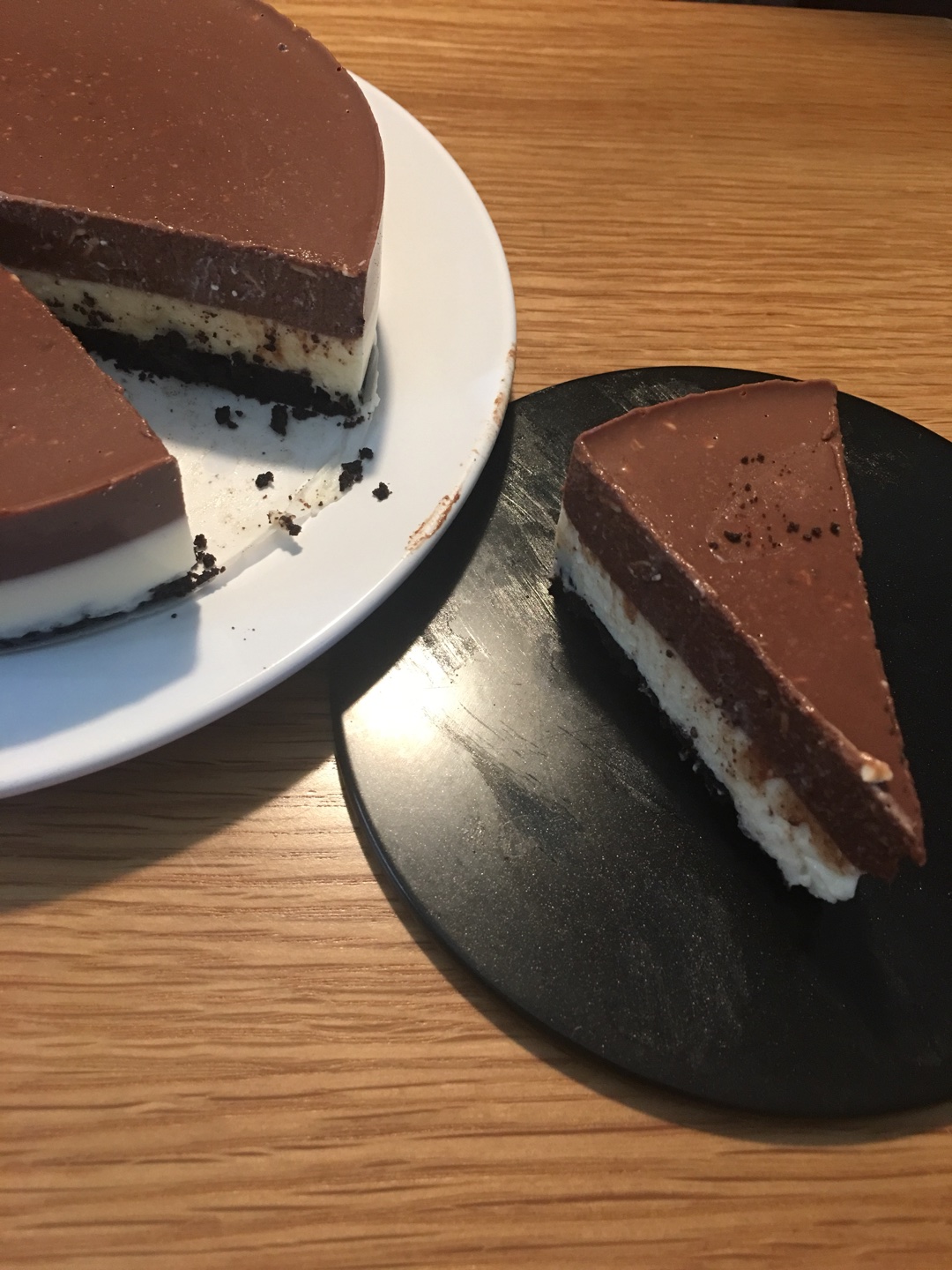 巧克力芝士雙層慕斯蛋糕（6寸）的做法 步骤9
