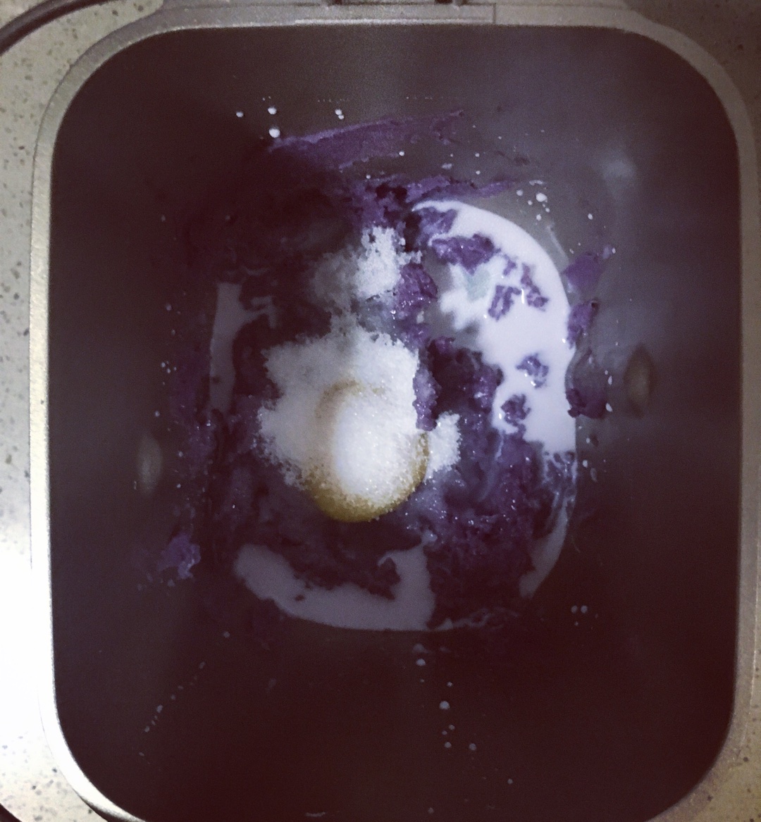 紫薯軟式吐司松下面包機版的做法 步骤3