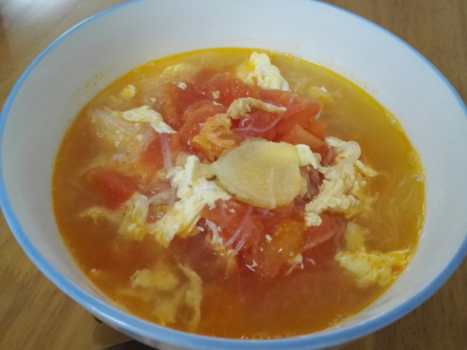 快手美味——番茄蛋海米粉絲湯的做法 步骤7