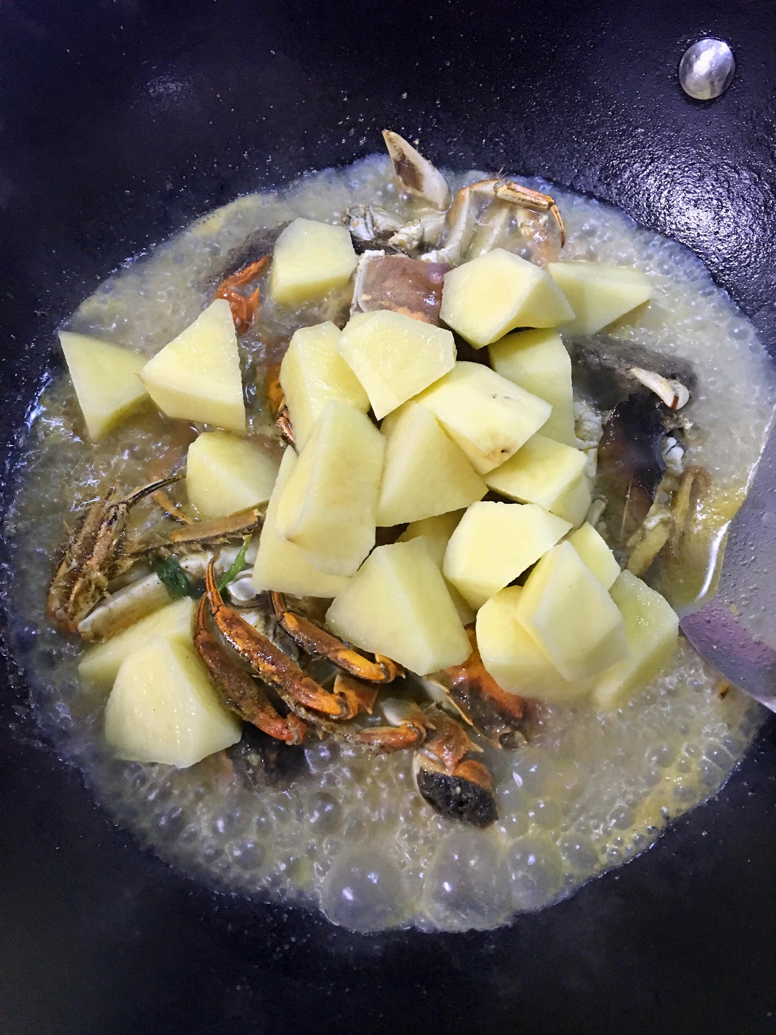 咖喱蟹（簡單版不加椰漿）的做法 步骤5