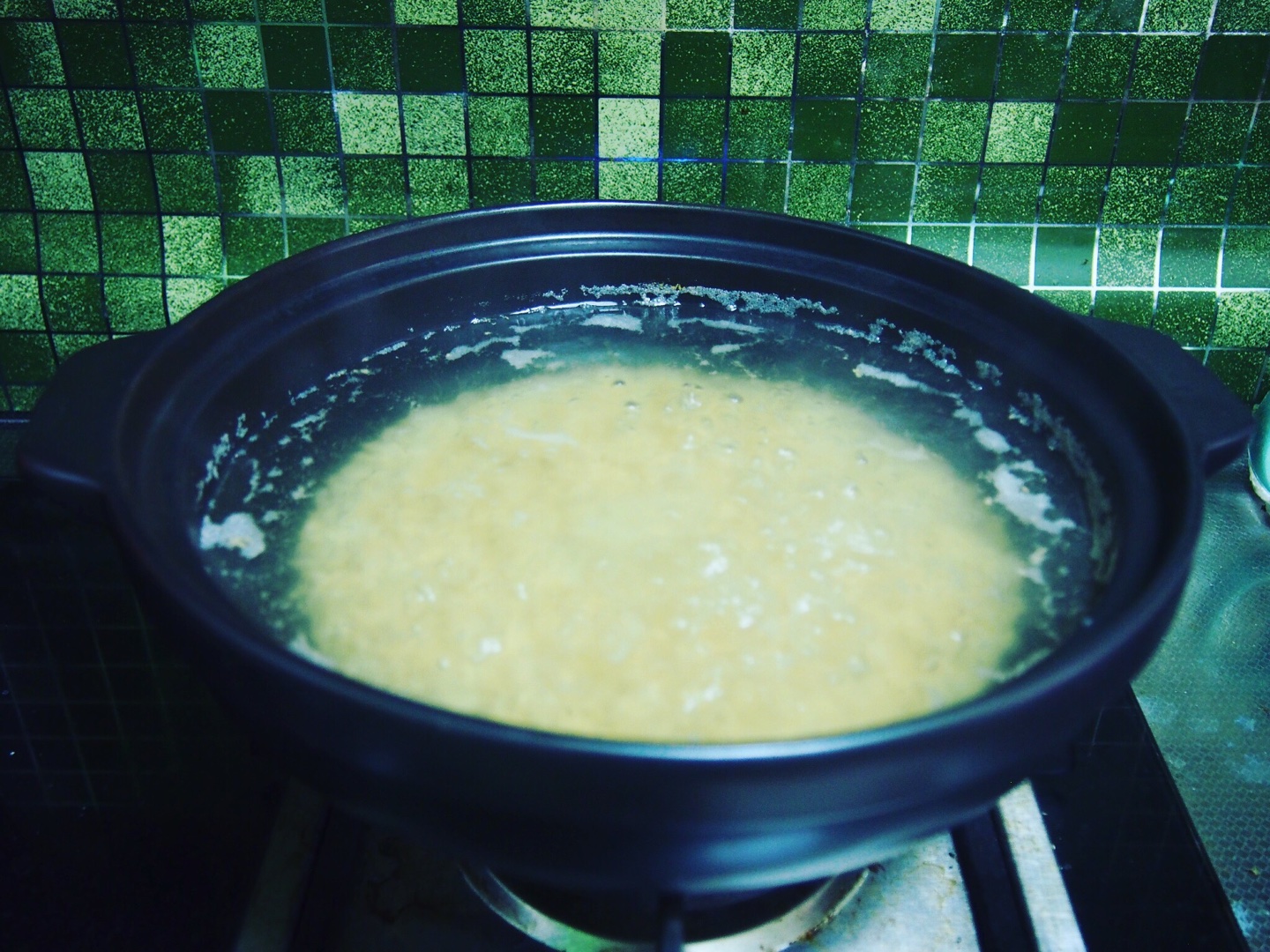 鮮蝦干貝糙米粥（塔吉鍋版）的做法 步骤3