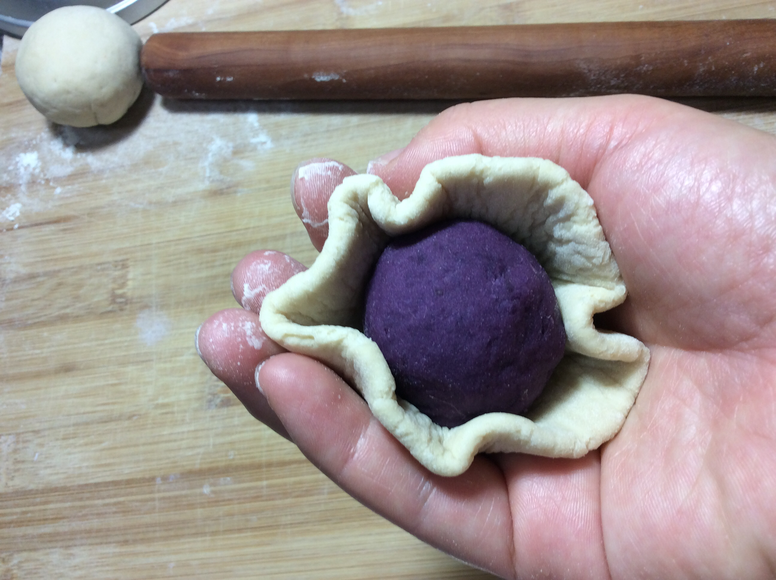 全麥紫薯小包的做法 步骤5