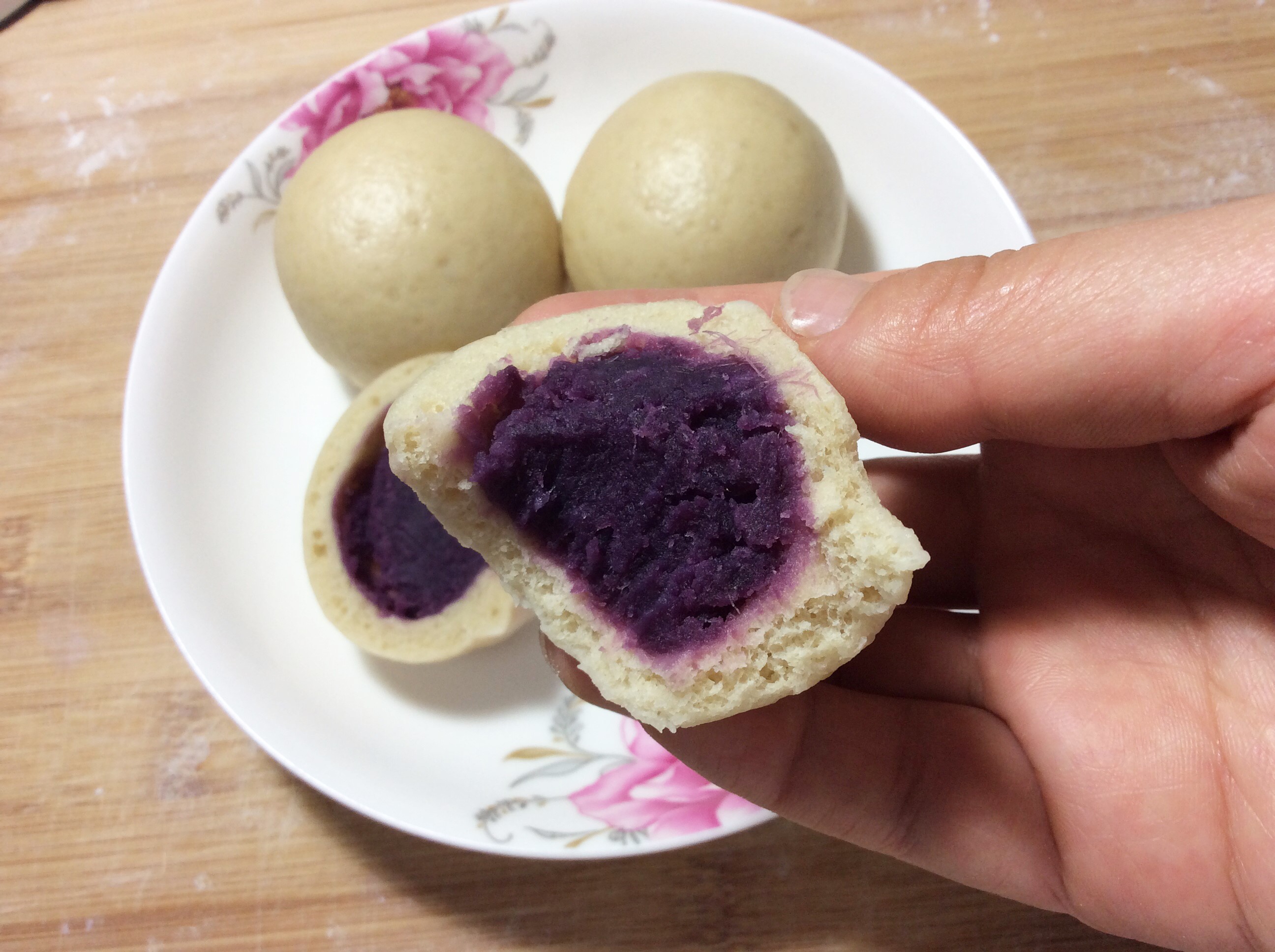 全麥紫薯小包的做法 步骤8