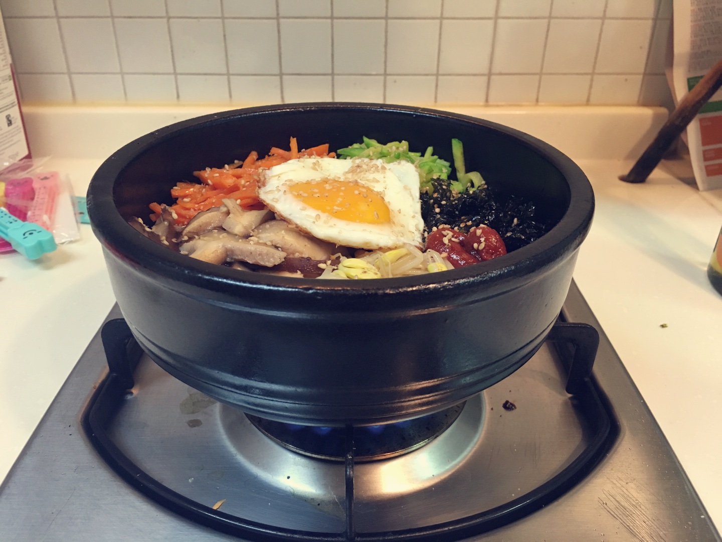 韓國石鍋拌飯（素）的做法 步骤10