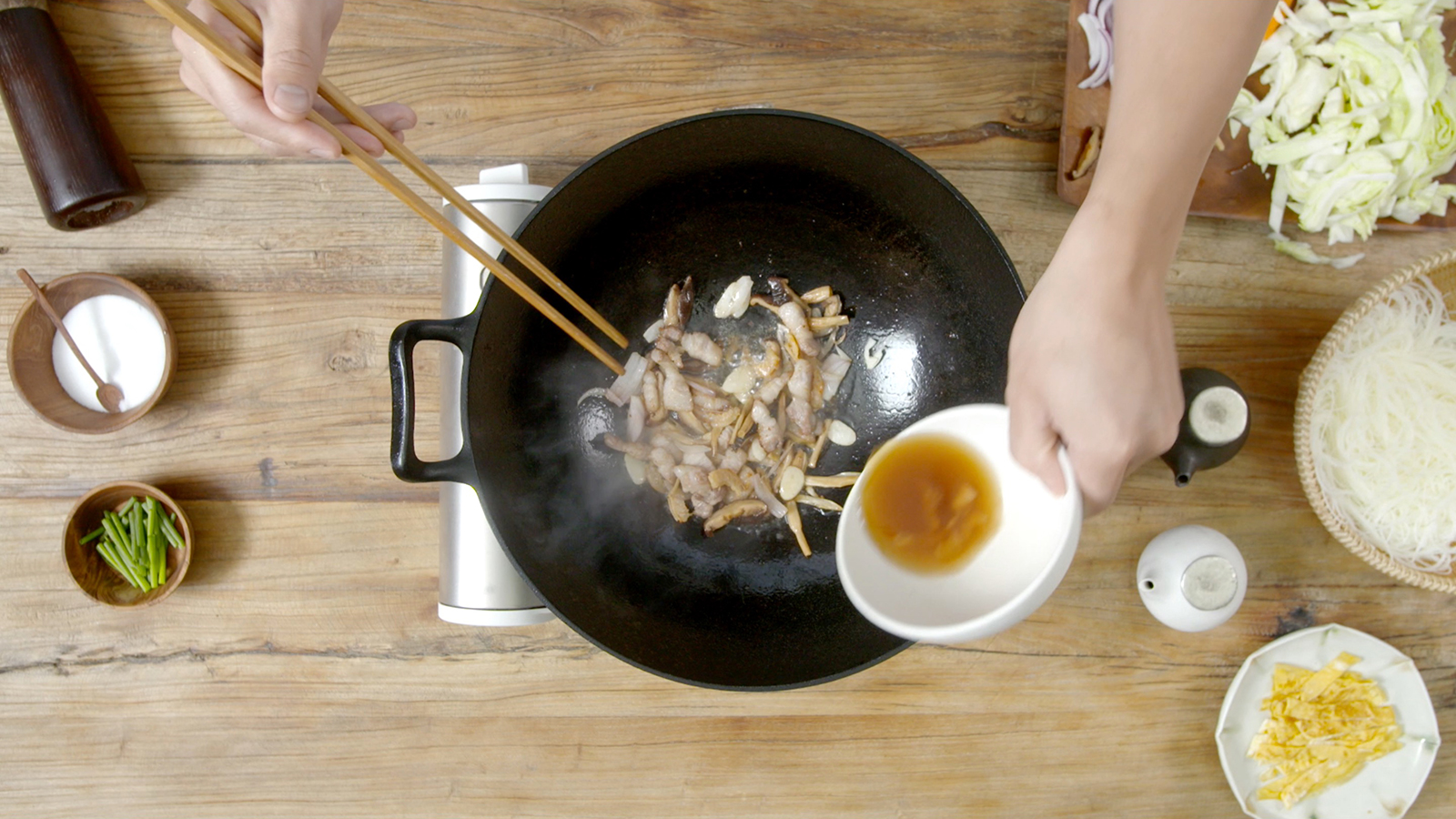 台州炒米粉∣美食台的做法 步骤5