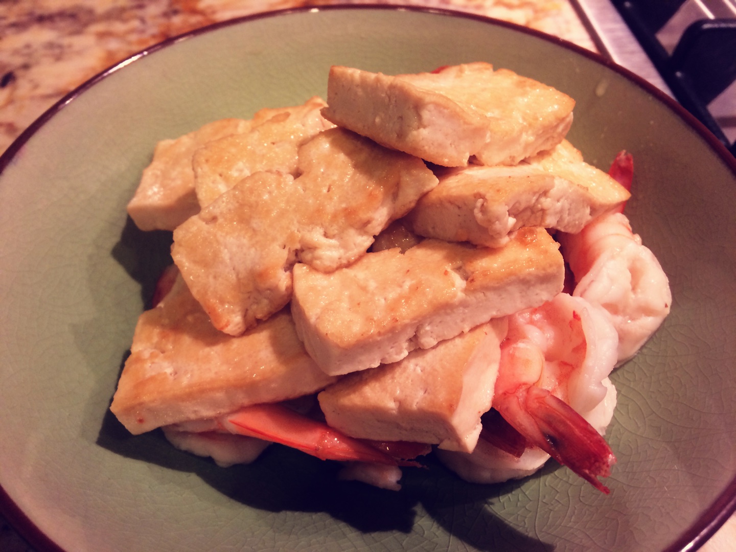 蘑菇蝦仁燴豆腐的做法 步骤1