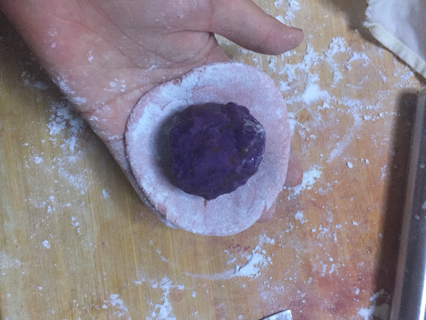 紫薯 豆沙 饅頭 米奇米妮米老鼠饅頭的做法 步骤6