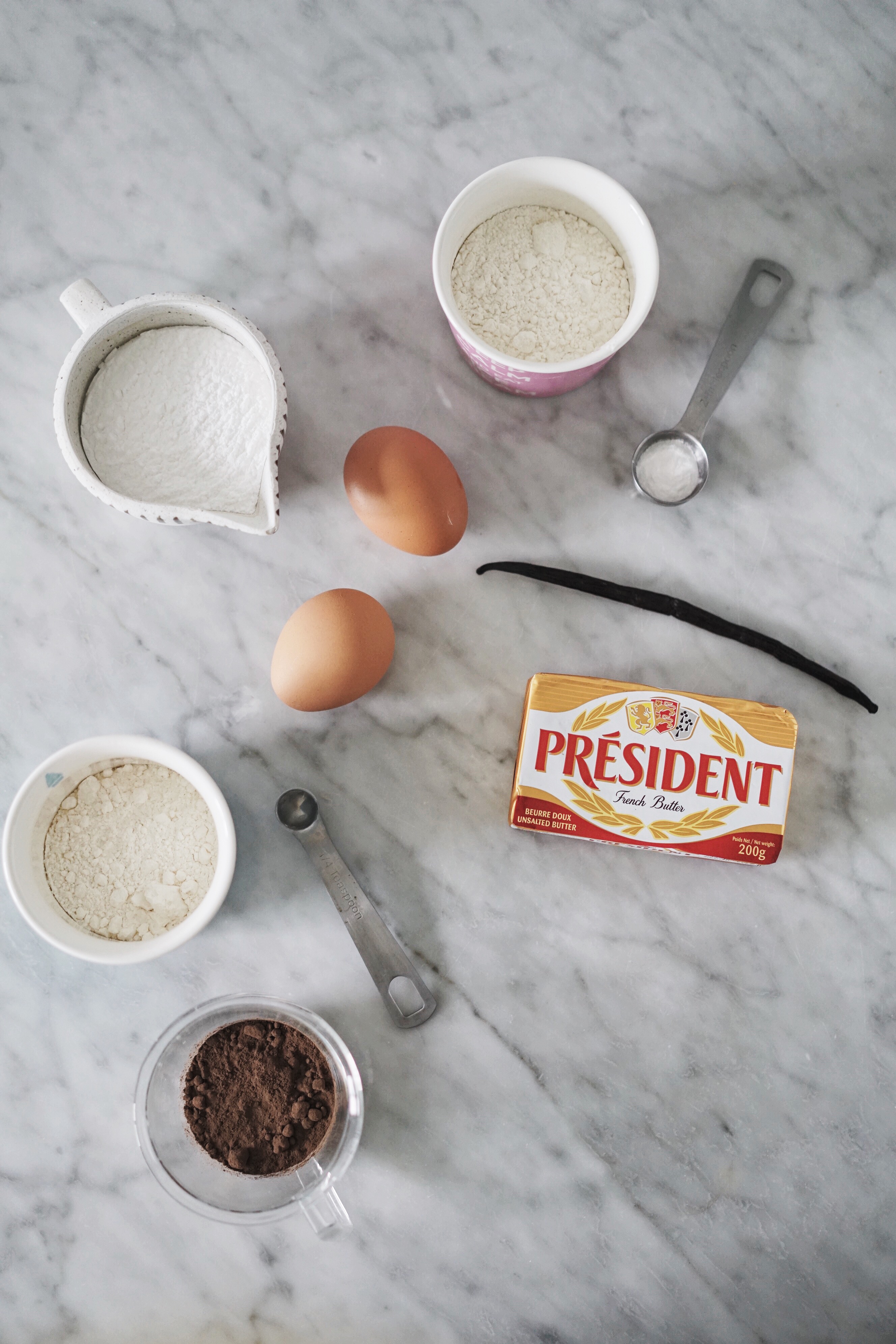 法國總統烘焙學院－香草巧克力大理石磅蛋糕的做法 步骤1