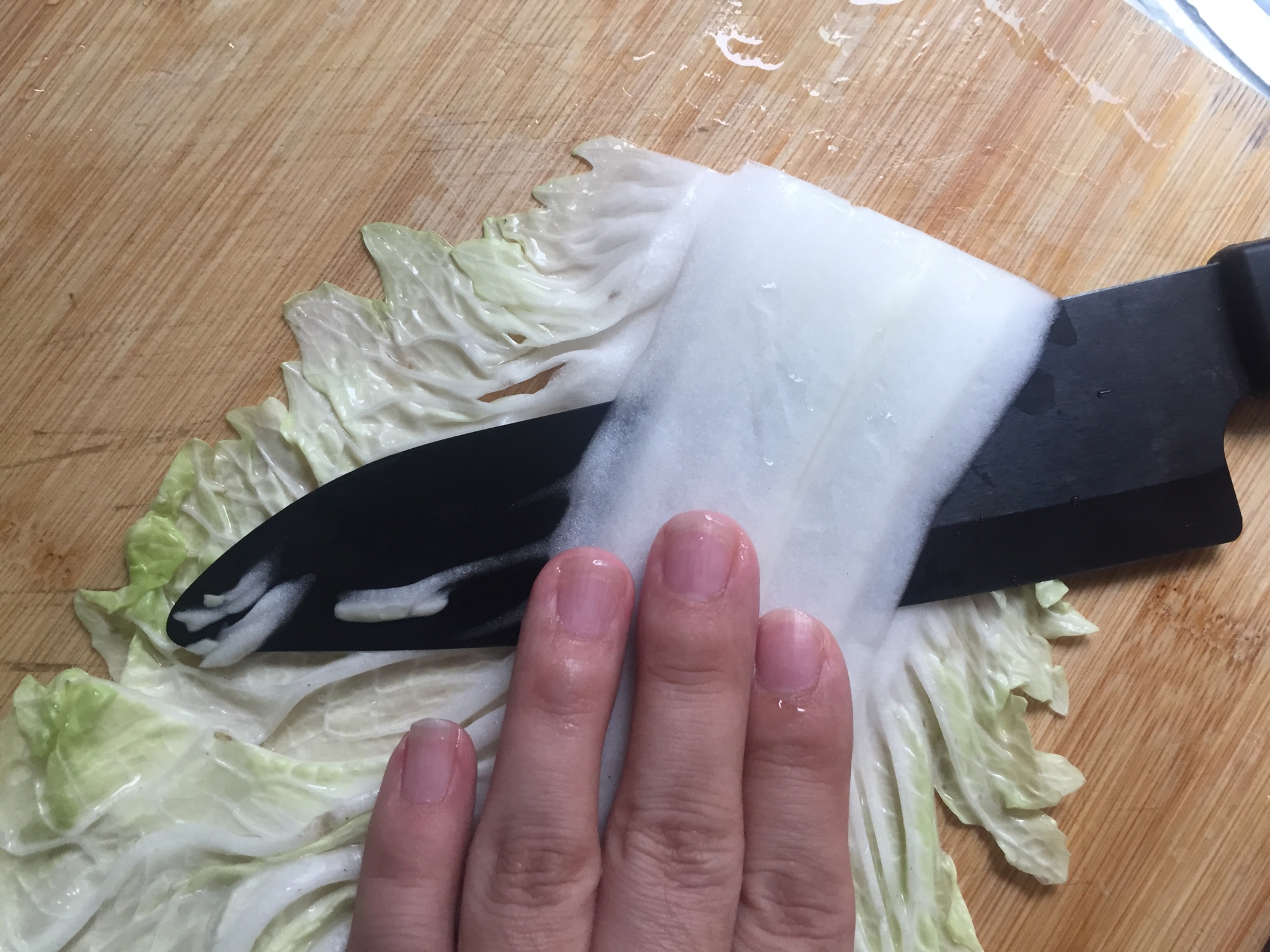 黃魚白菜面的做法 步骤2