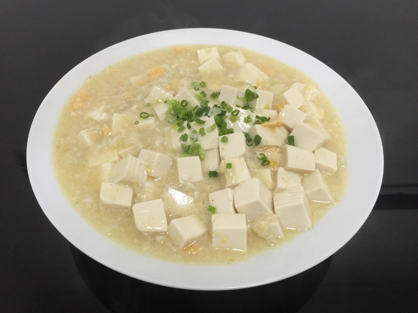 蛋黃白蓉花膠燴豆腐的做法 步骤12
