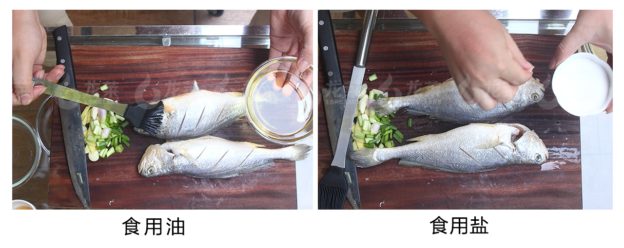 【燒烤食譜】椒鹽烤黃花魚的做法 步骤2