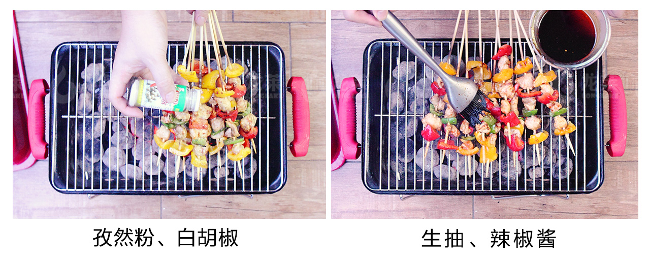 【燒烤食譜】醬烤彩椒雞肉串的做法 步骤11