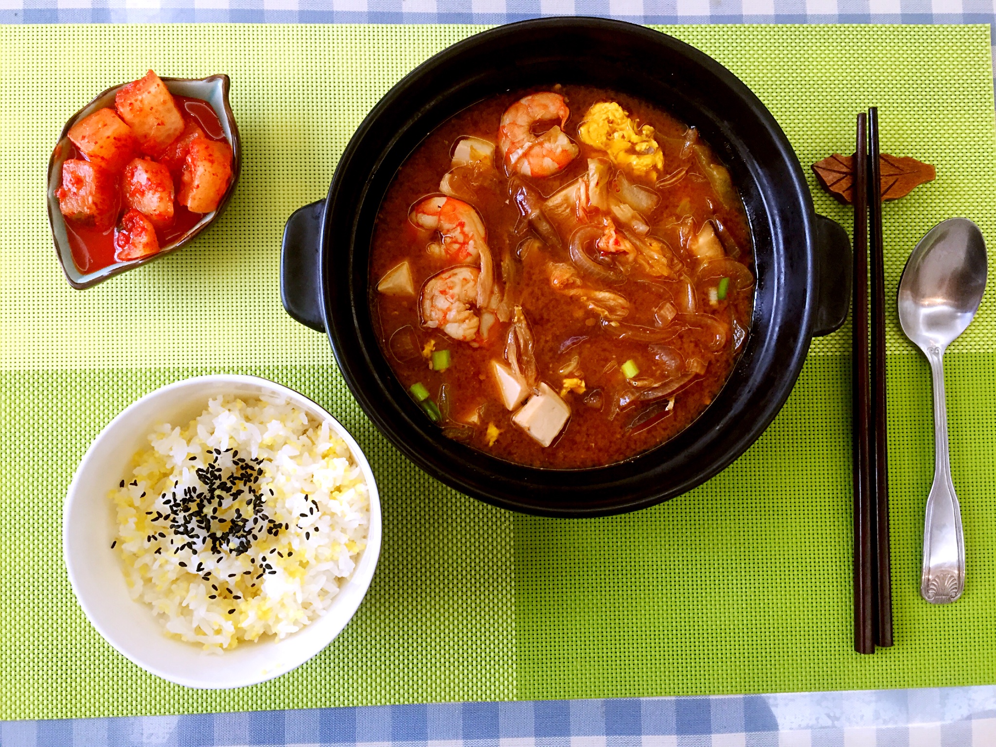 韓式海鮮豆腐湯的做法 步骤7