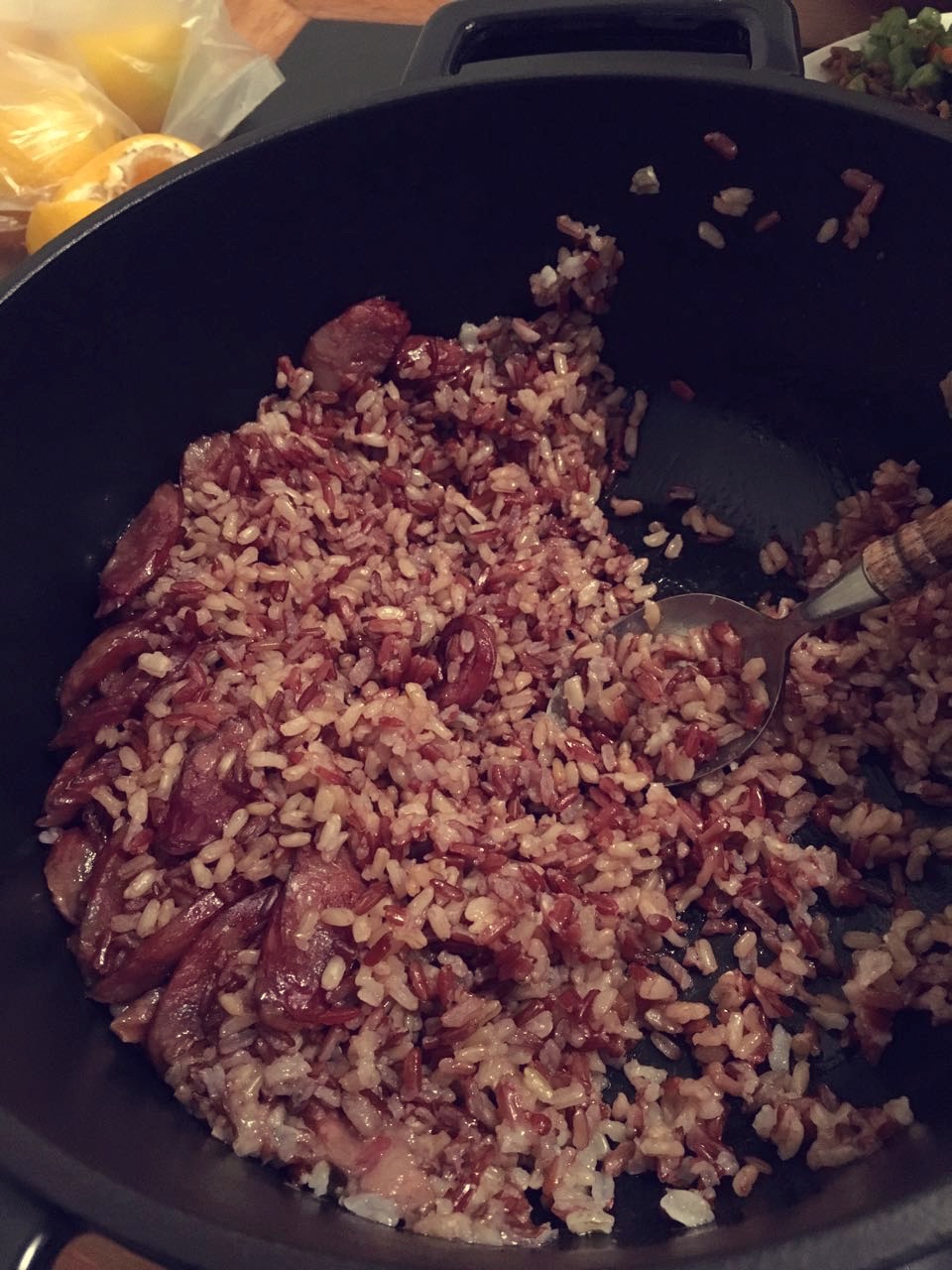 兩色糙米香腸飯的做法 步骤4
