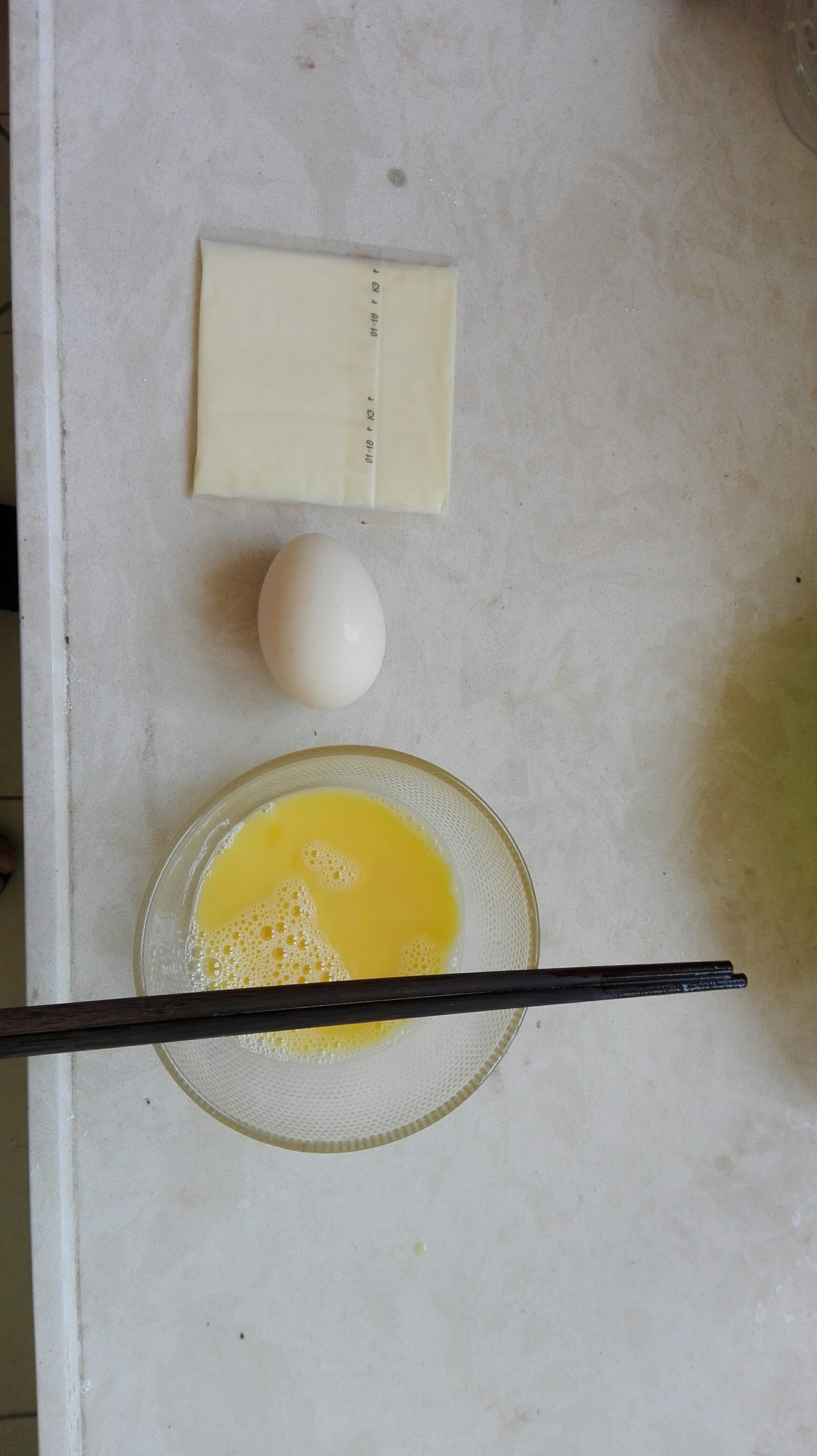 海苔芝芯厚蛋燒的做法 步骤1
