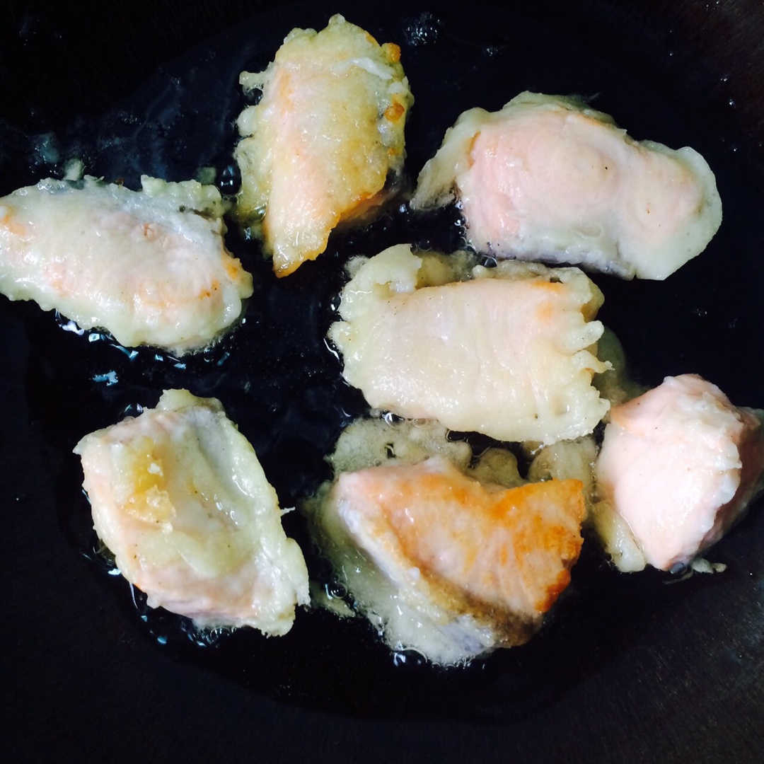 香煎三文魚（裹蛋液版）的做法 步骤8