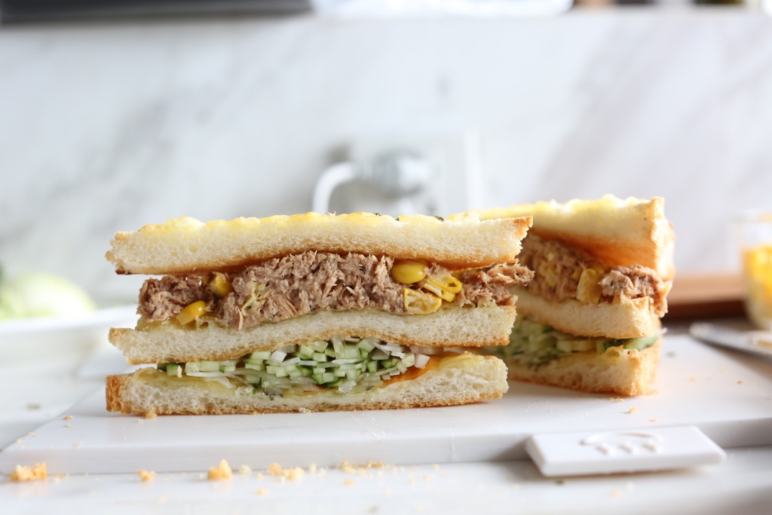 焗烤金槍魚玉米三明治的做法 步骤8