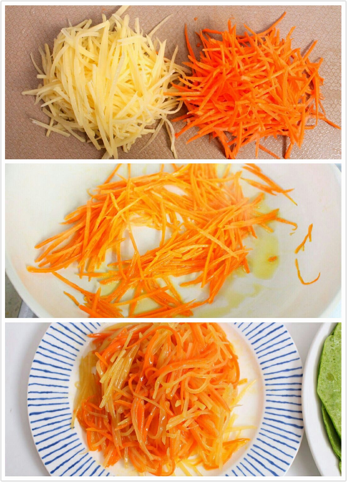 菠菜蛋卷卷雙絲-寶寶輔食的做法 步骤7