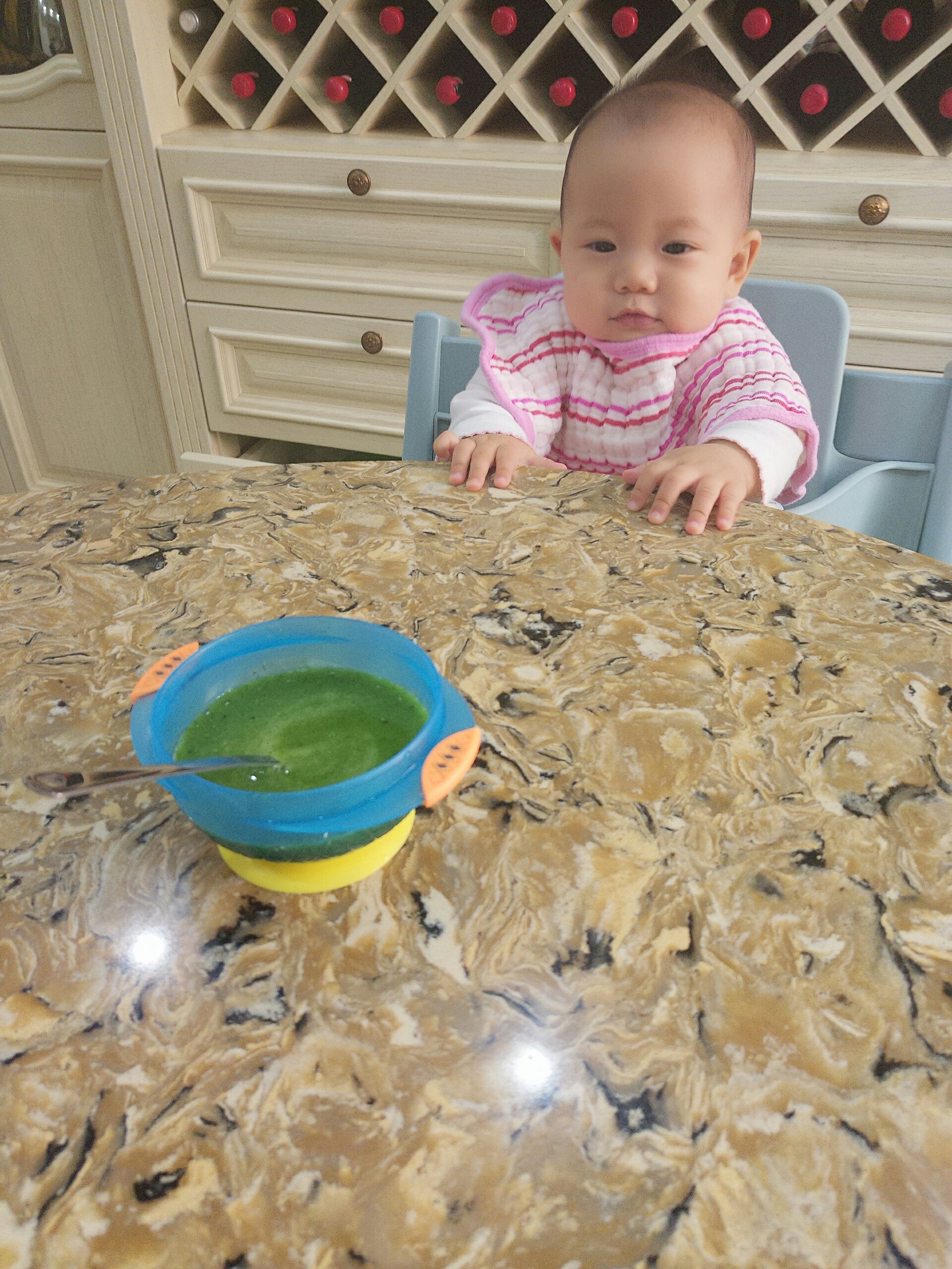 寶寶輔食 雜糧粥 菠菜 西藍花的做法 步骤6