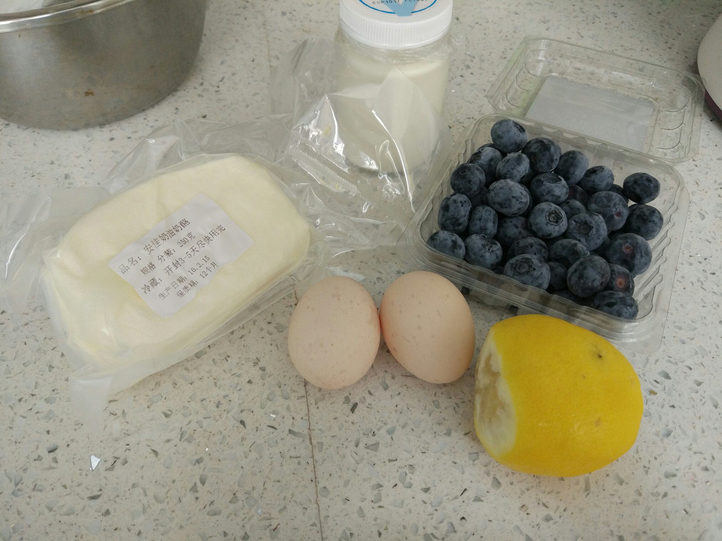 藍莓烤重芝士蛋糕的做法 步骤4