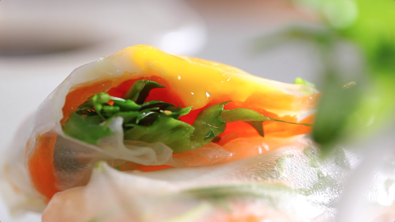 芒果大蝦蘸醬油&越南三色卷的做法 步骤14