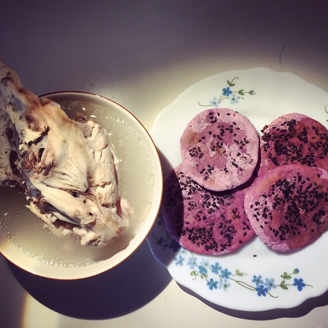 牛奶紫薯紅豆糯米餅兒｛超詳細｝的做法 步骤10