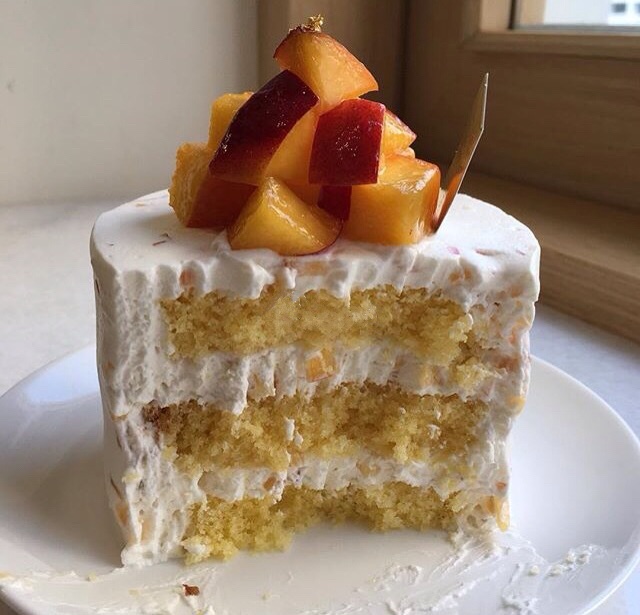 清新系列之桃子蛋糕的做法 步骤6